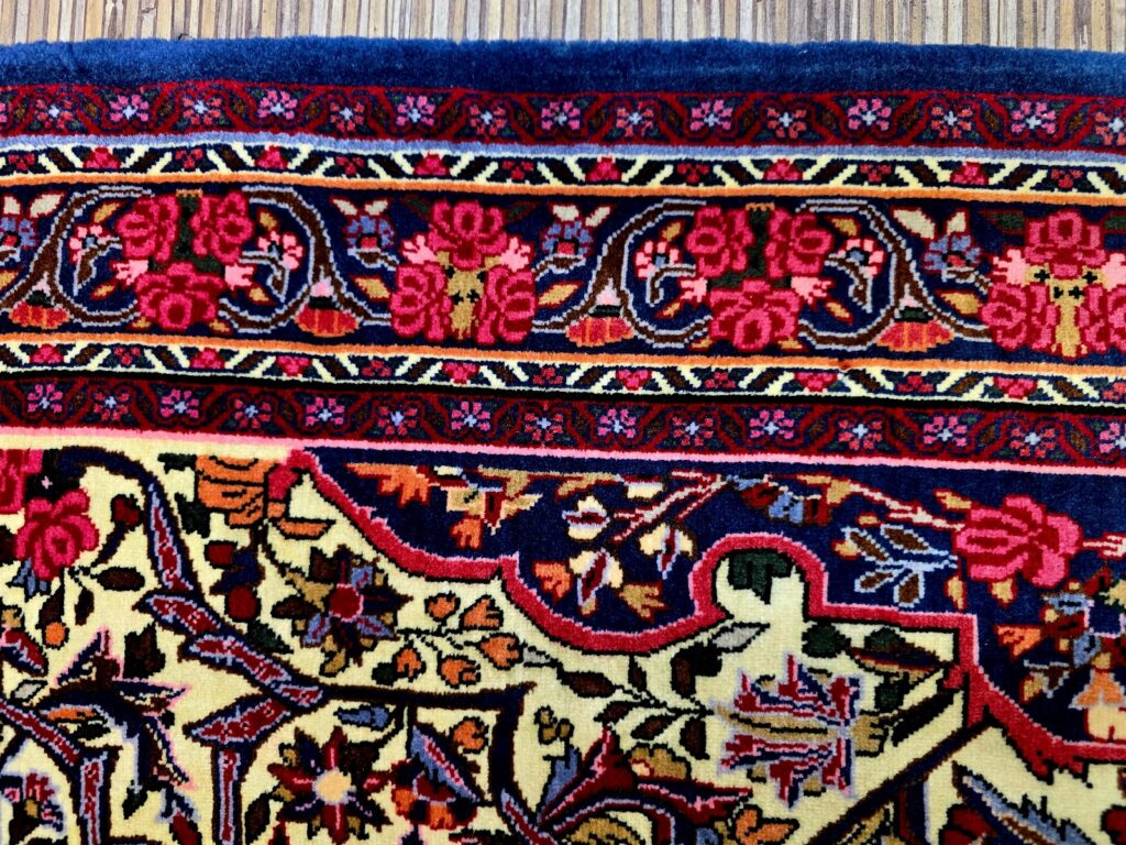 Perserteppich Rosenbidjar 222 x 131 cm Wolle handgeknüpft