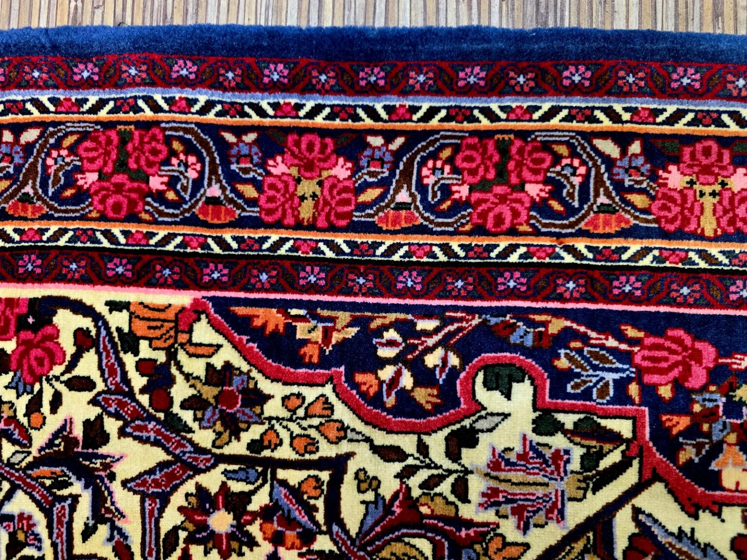 Perserteppich Rosenbidjar 222 x 131 cm Wolle handgeknüpft
