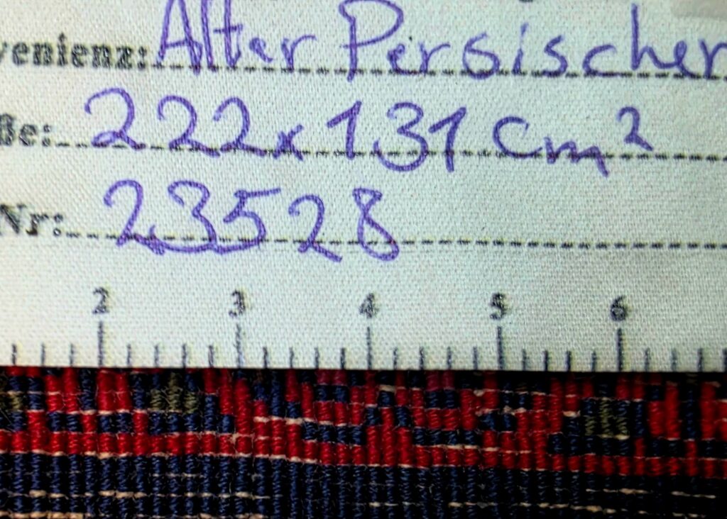 Perserteppich Rosenbidjar 222 x 131 cm Wolle handgeknüpft