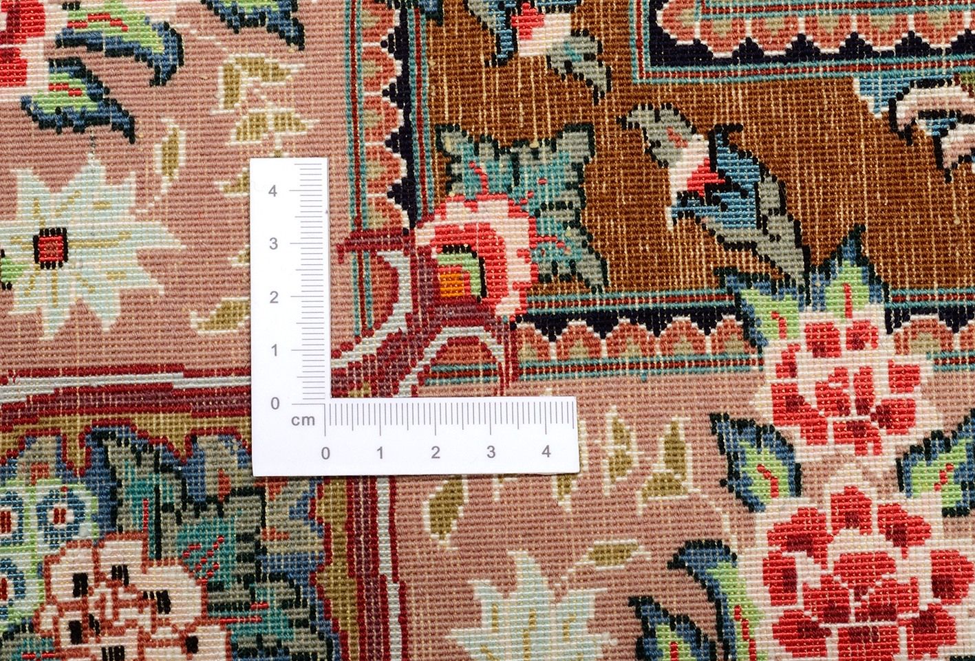 Handgeknüpfter Täbriz Perserteppich, 146 × 218 cm, Wolle & Seide
