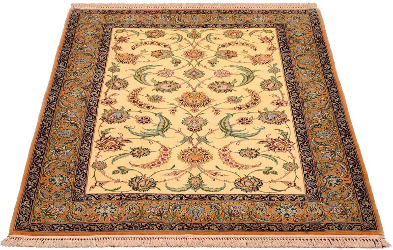 perserteppich-isfahan-110-x-162-cm-schurwolle-seide-handgeknupft-3 Isfahan Perserteppich 110 × 162 cm aus Wolle & Seide, handgeknüpft