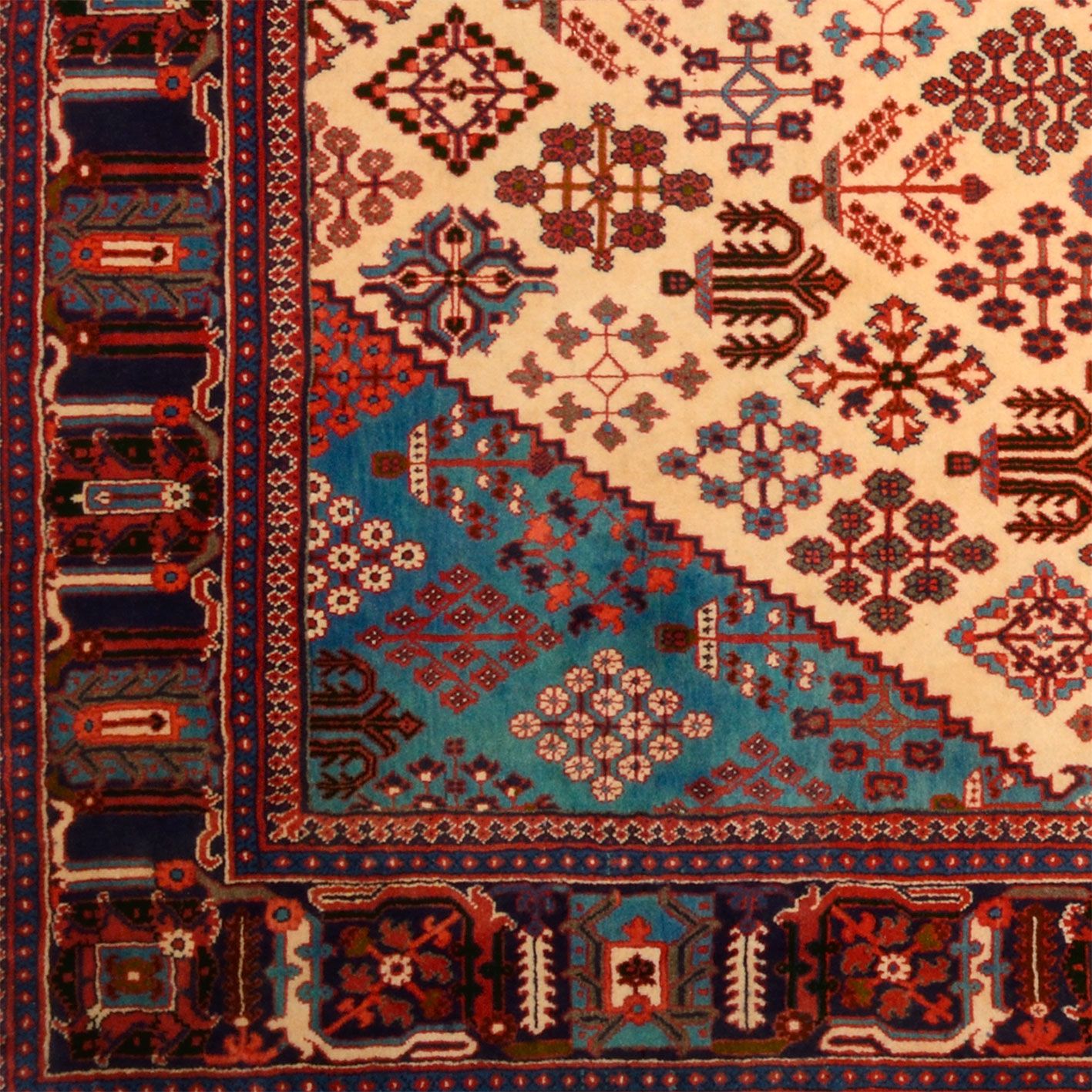 Perserteppich 224 × 323 cm aus Wolle, handgeknüpft