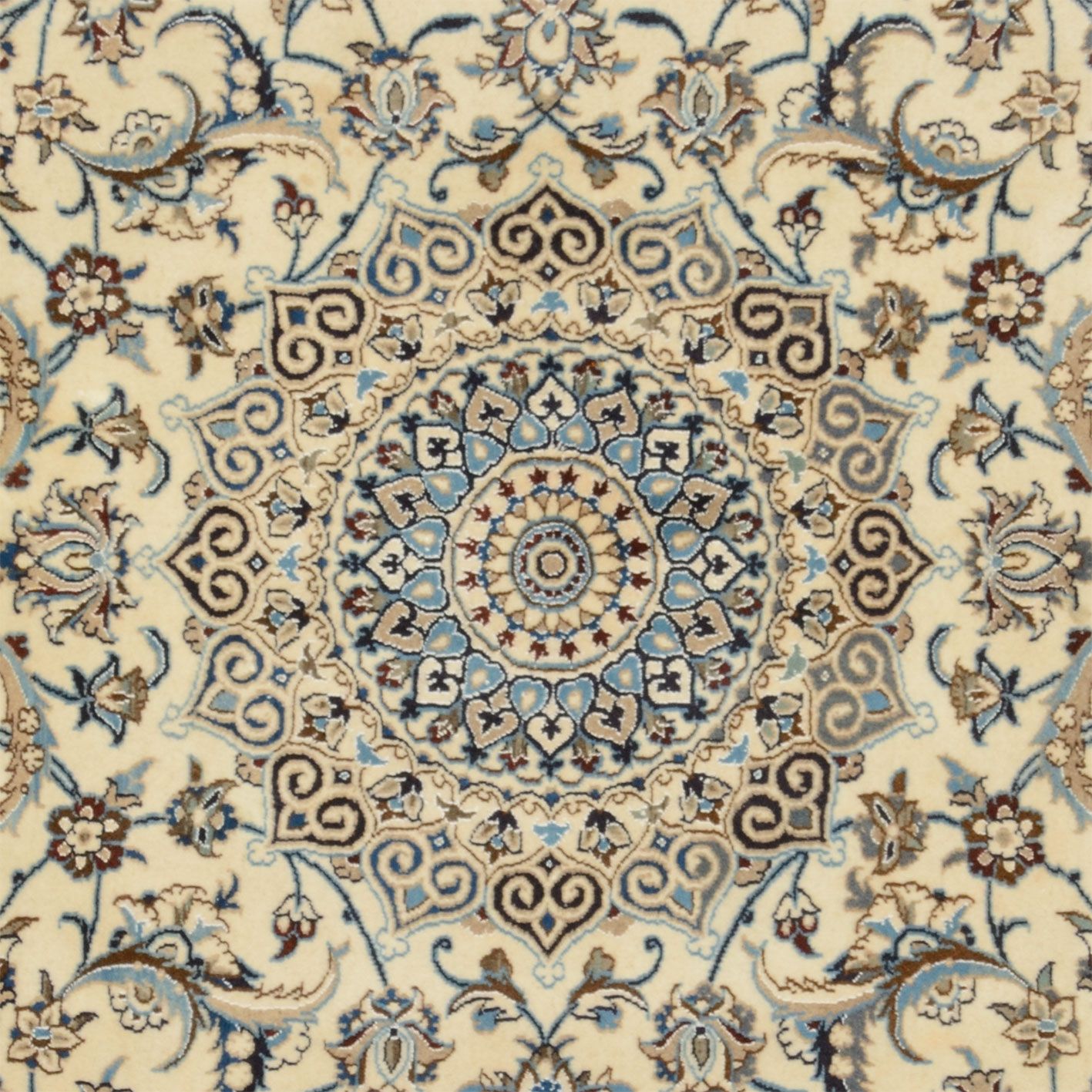 Handgeknüpfter Nain Perserteppich, 200 × 320 cm, Wolle & Seide