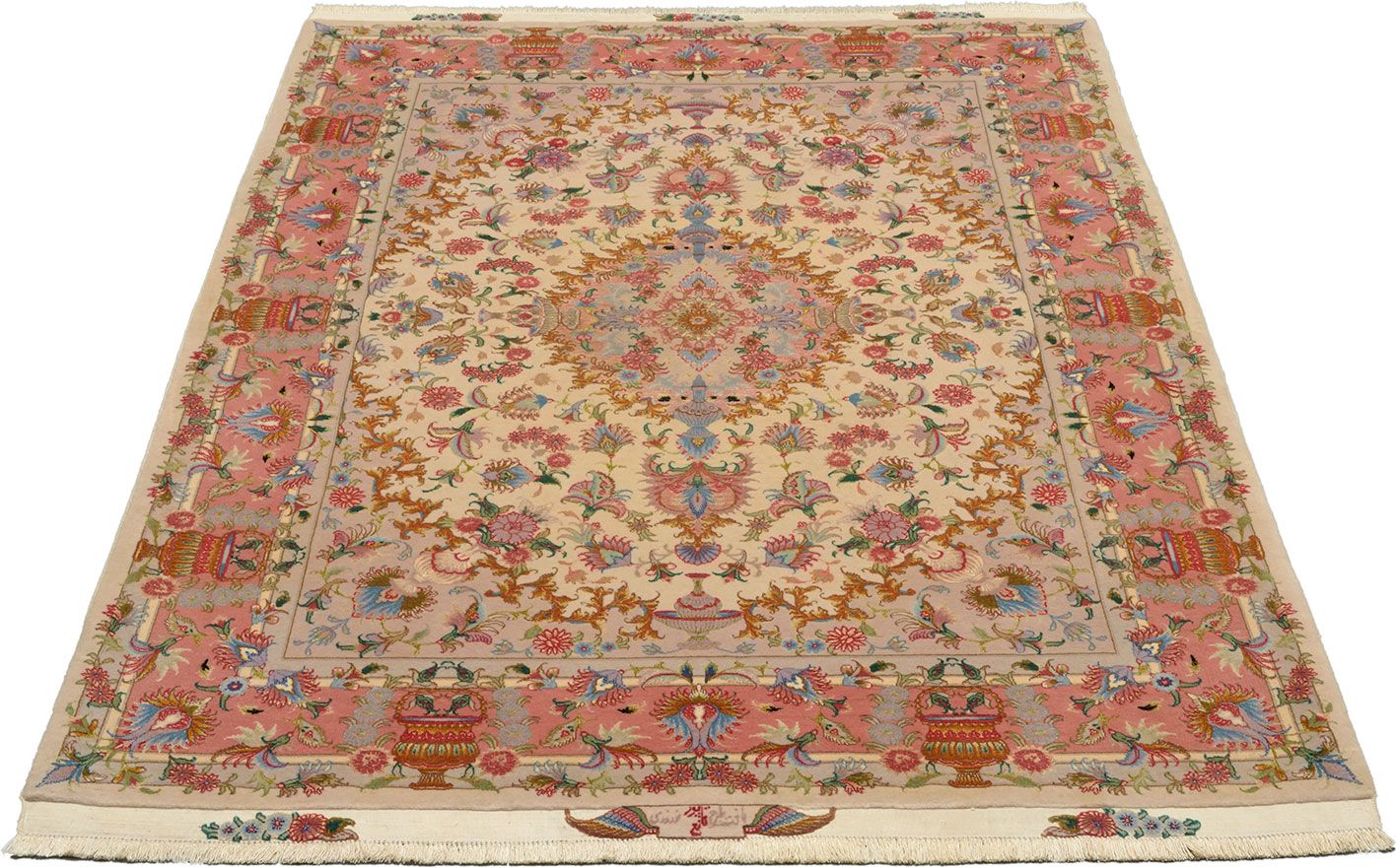 Handgeknüpfter Täbriz Perserteppich 145 × 210 cm