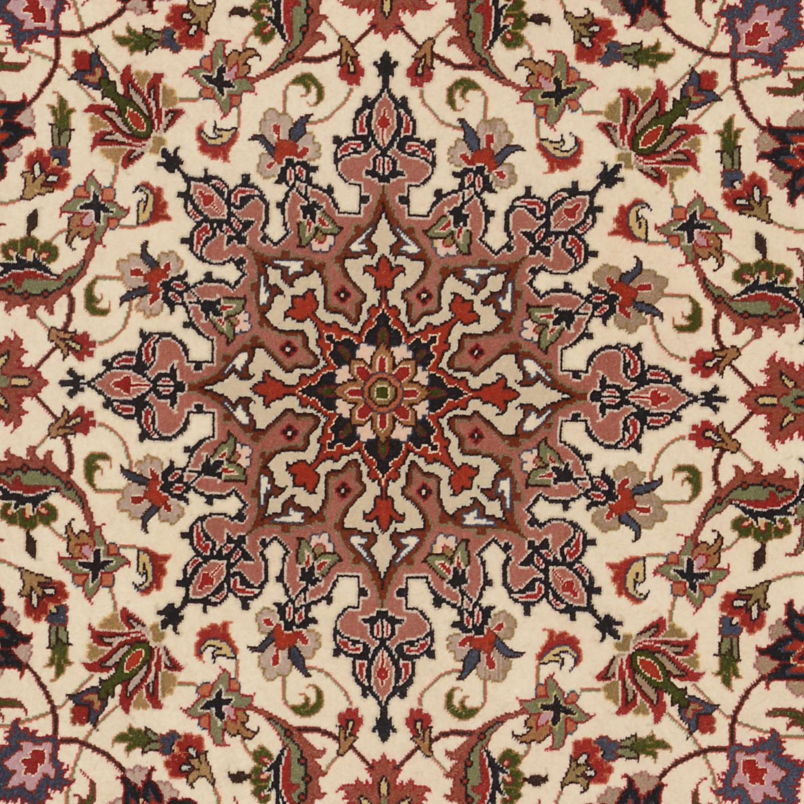 Täbriz Perserteppich aus Iran, 105 × 105 cm