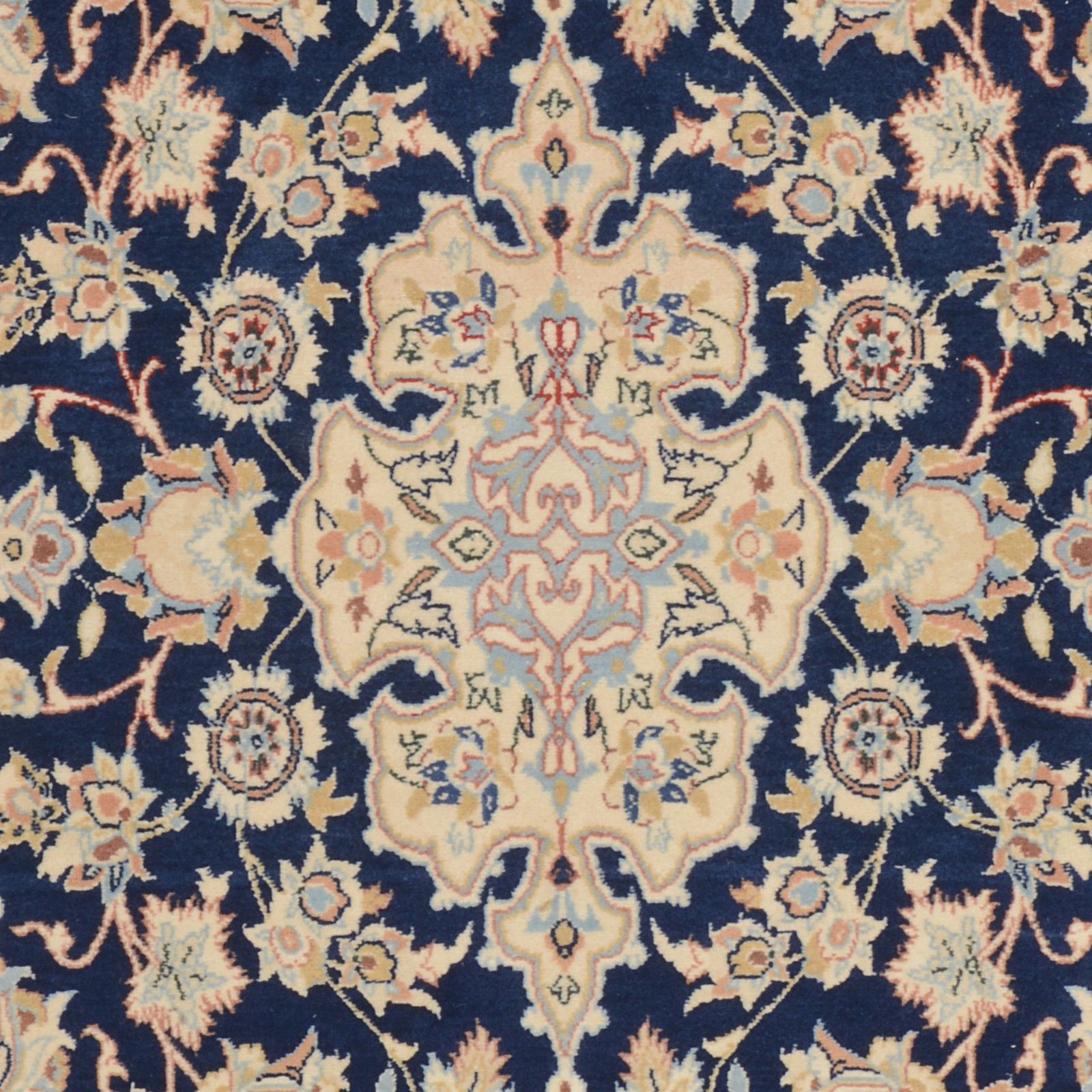Isfahan Perserteppich aus Iran, 65 × 113 cm