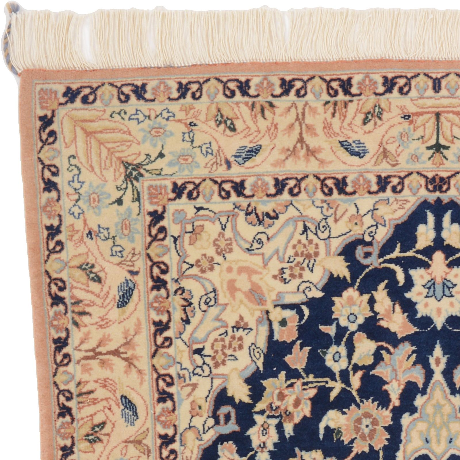 Isfahan Perserteppich aus Iran, 65 × 113 cm