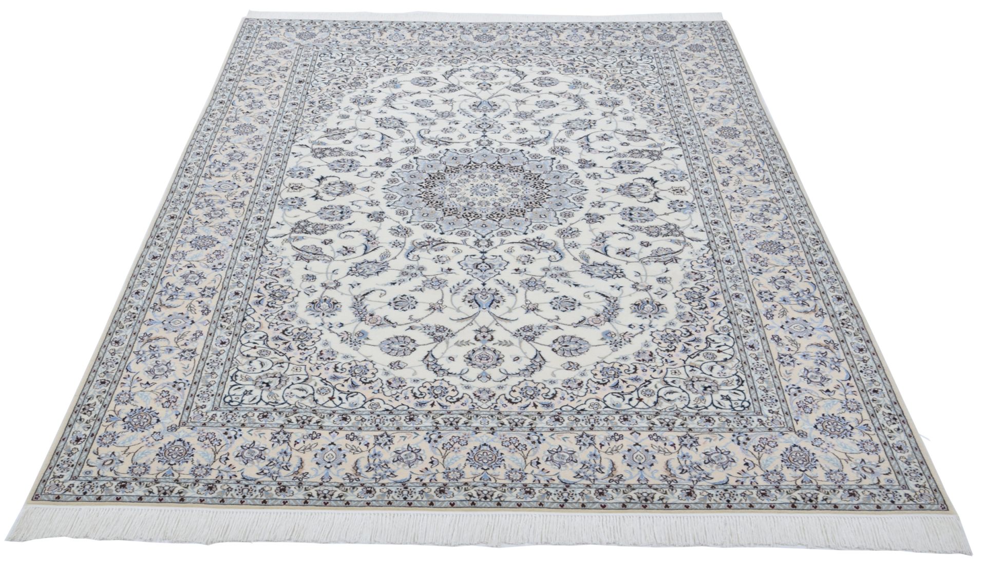 Nain Perserteppich 207 × 305 cm aus Wolle & Seide, handgeknüpft