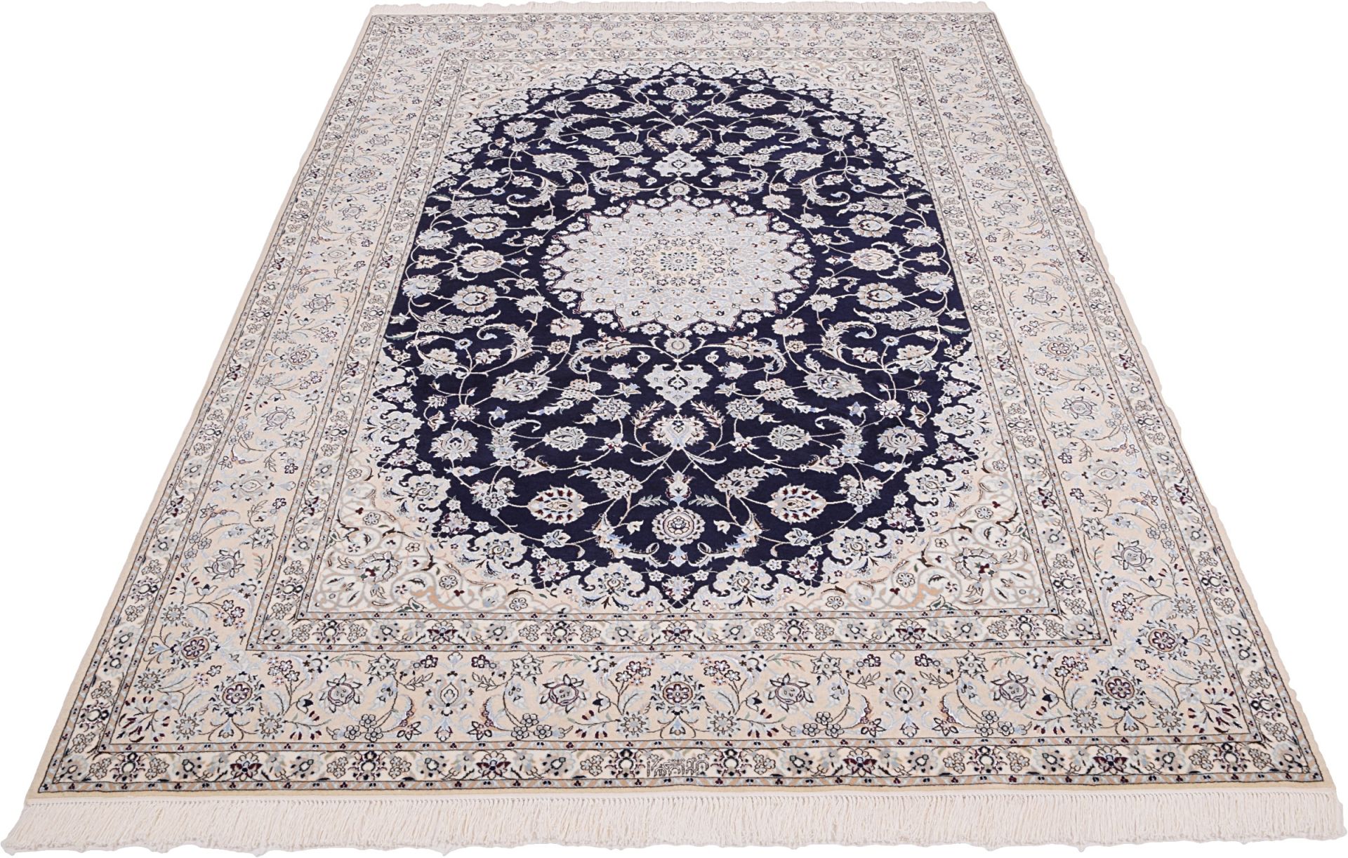 perserteppich-nain-202-x-309-cm-schurwolle-und-seide-handgeknupft-2 Handgeknüpfter Nain Perserteppich 202 × 309 cm