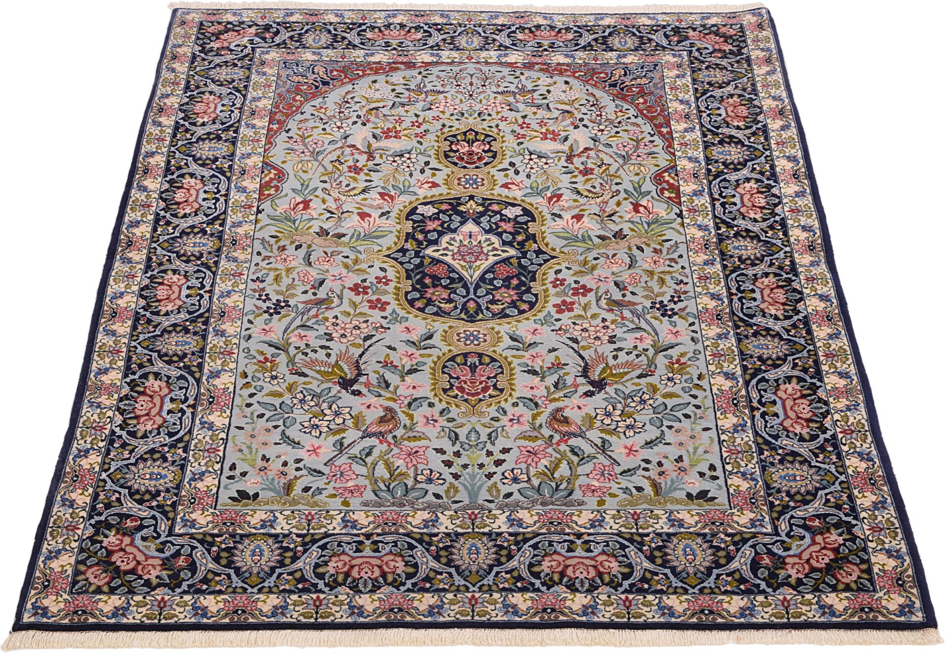 perserteppich-isfahan-111-x-164-cm-schurwolle-seide-handgeknupft-5 Handgeknüpfter Isfahan Perserteppich, 111 × 164 cm, Wolle & Seide