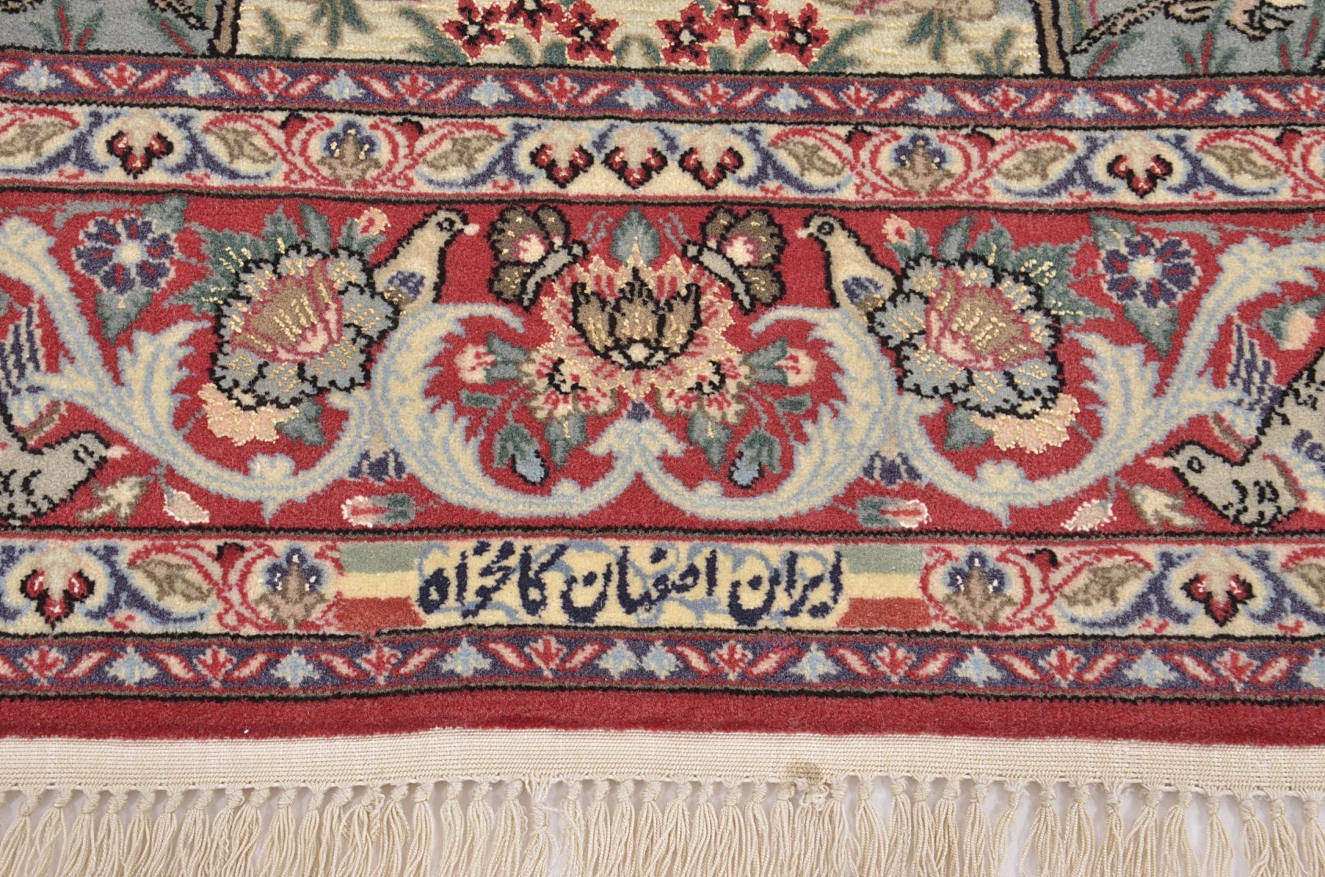 Isfahan Perserteppich 100 × 186 cm aus Wolle, handgeknüpft