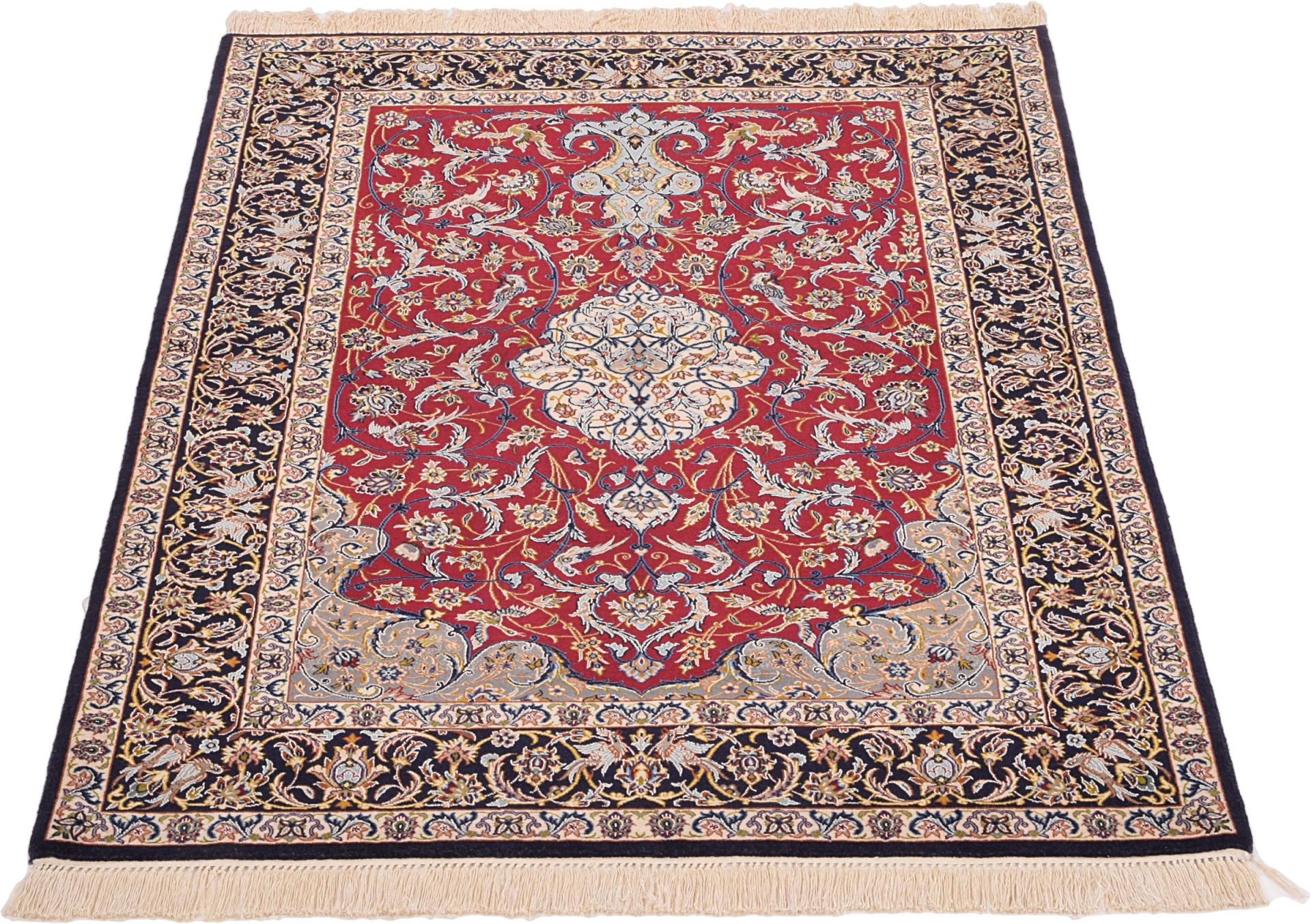 perserteppich-isfahan-113-x-164-cm-schurwolle-seide-handgeknupft-5 Isfahan Perserteppich 113 × 164 cm aus Wolle & Seide, handgeknüpft