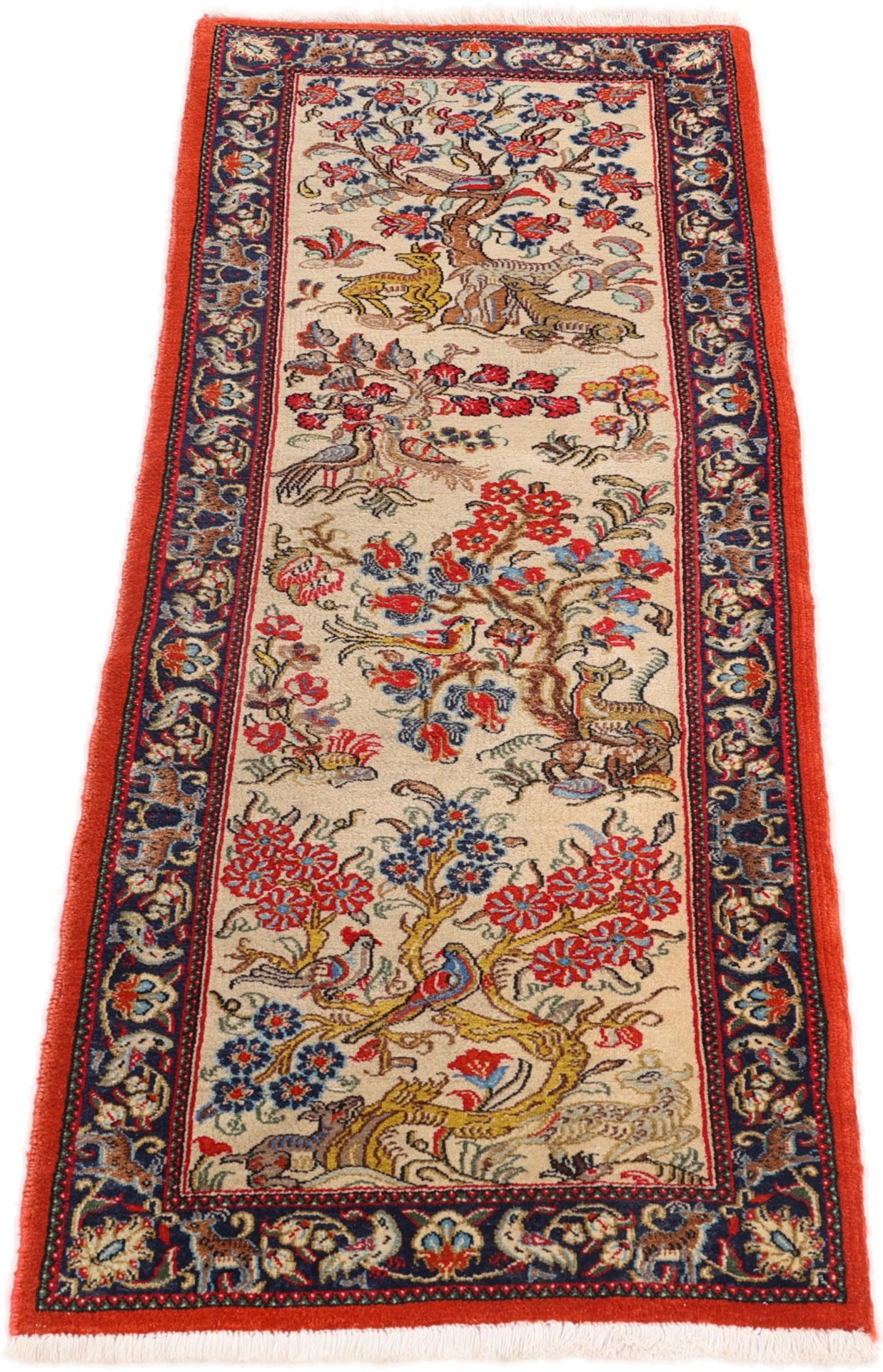 Handgeknüpfter Ghom Perserteppich 55 × 155 cm