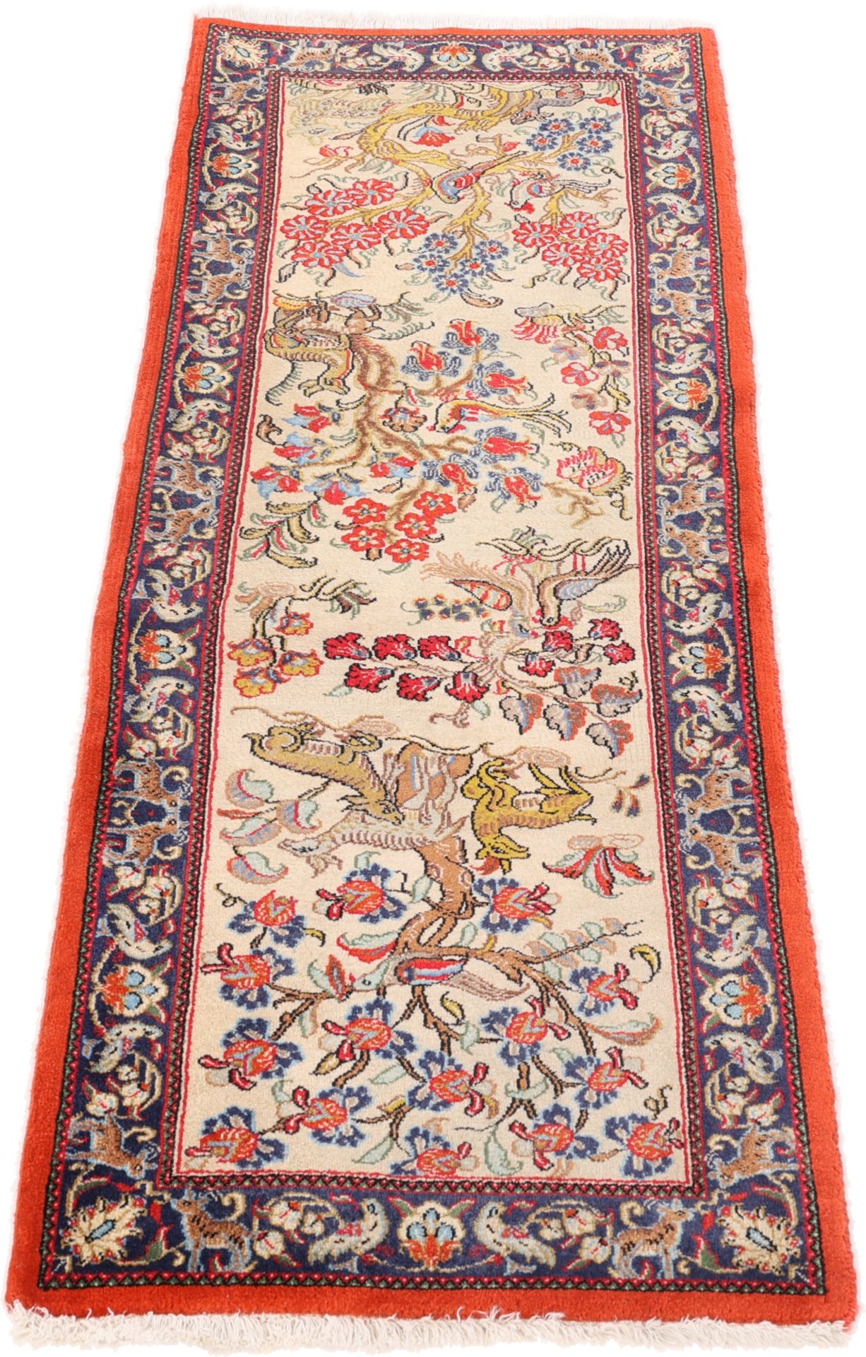 Handgeknüpfter Ghom Perserteppich 55 × 155 cm