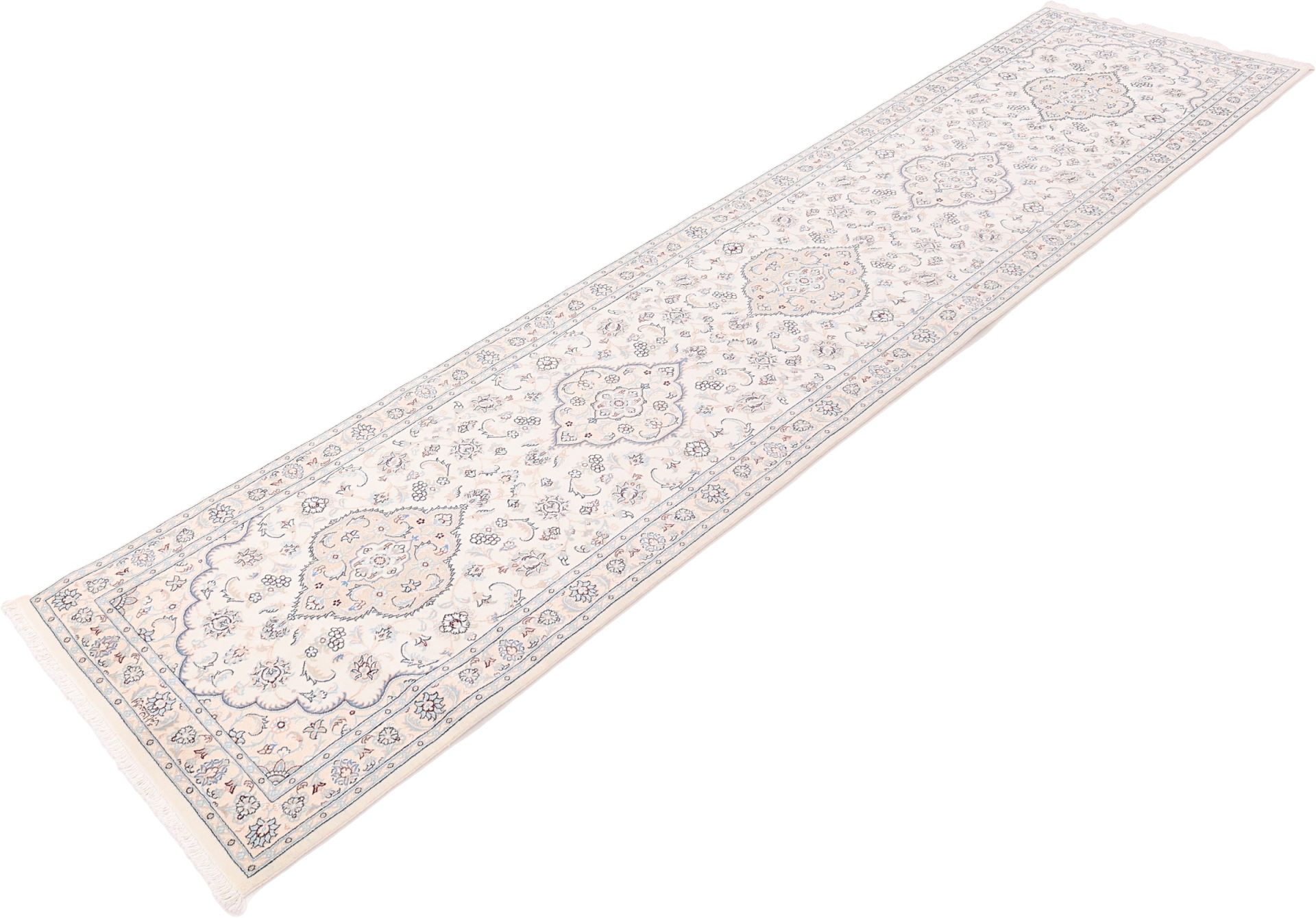 Handgeknüpfter Nain Perserteppich 93 × 390 cm