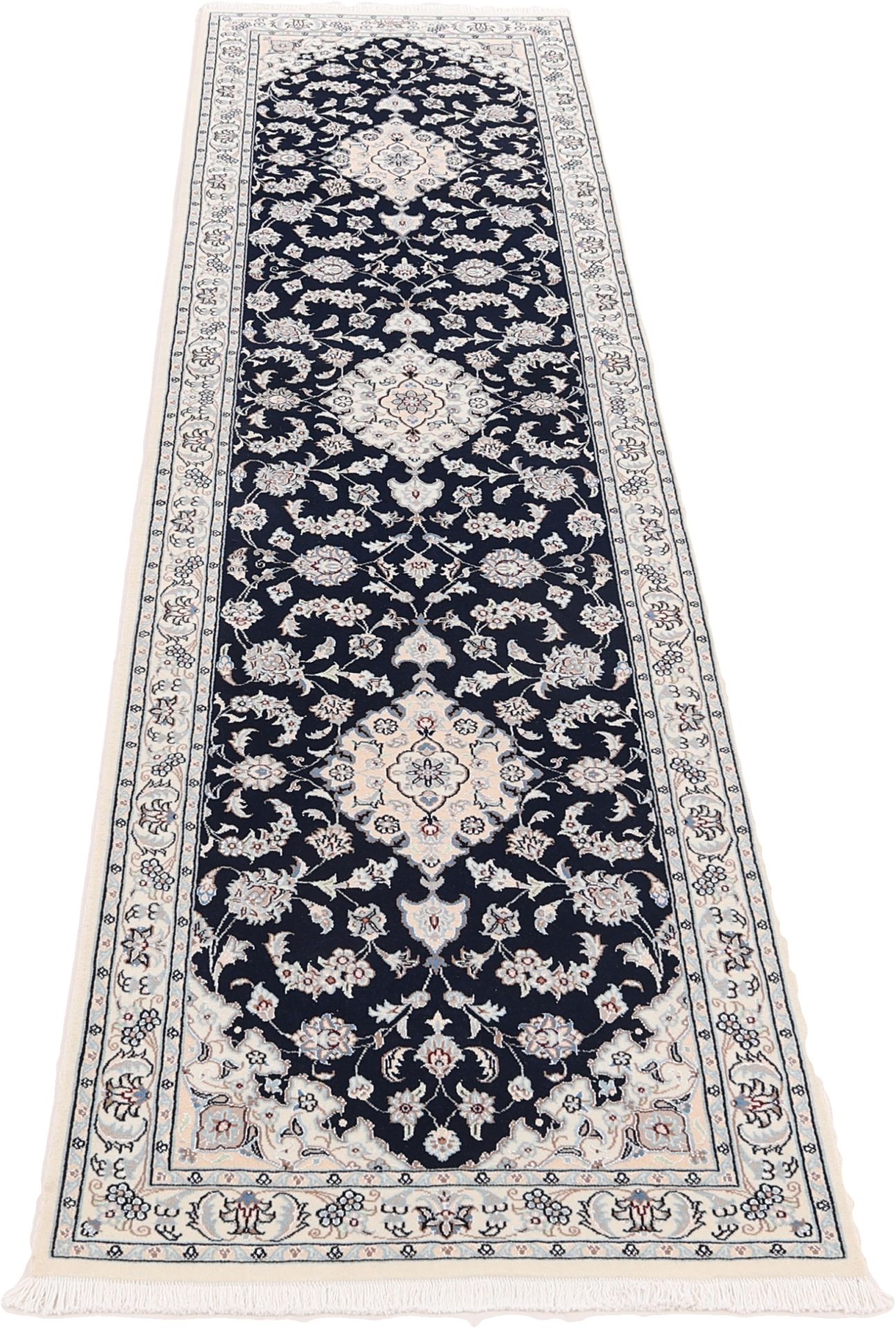 perserteppich-nain-80-x-300-cm-schurwolle-seide-handgeknupft-1 Handgeknüpfter Nain Perserteppich 80 × 300 cm