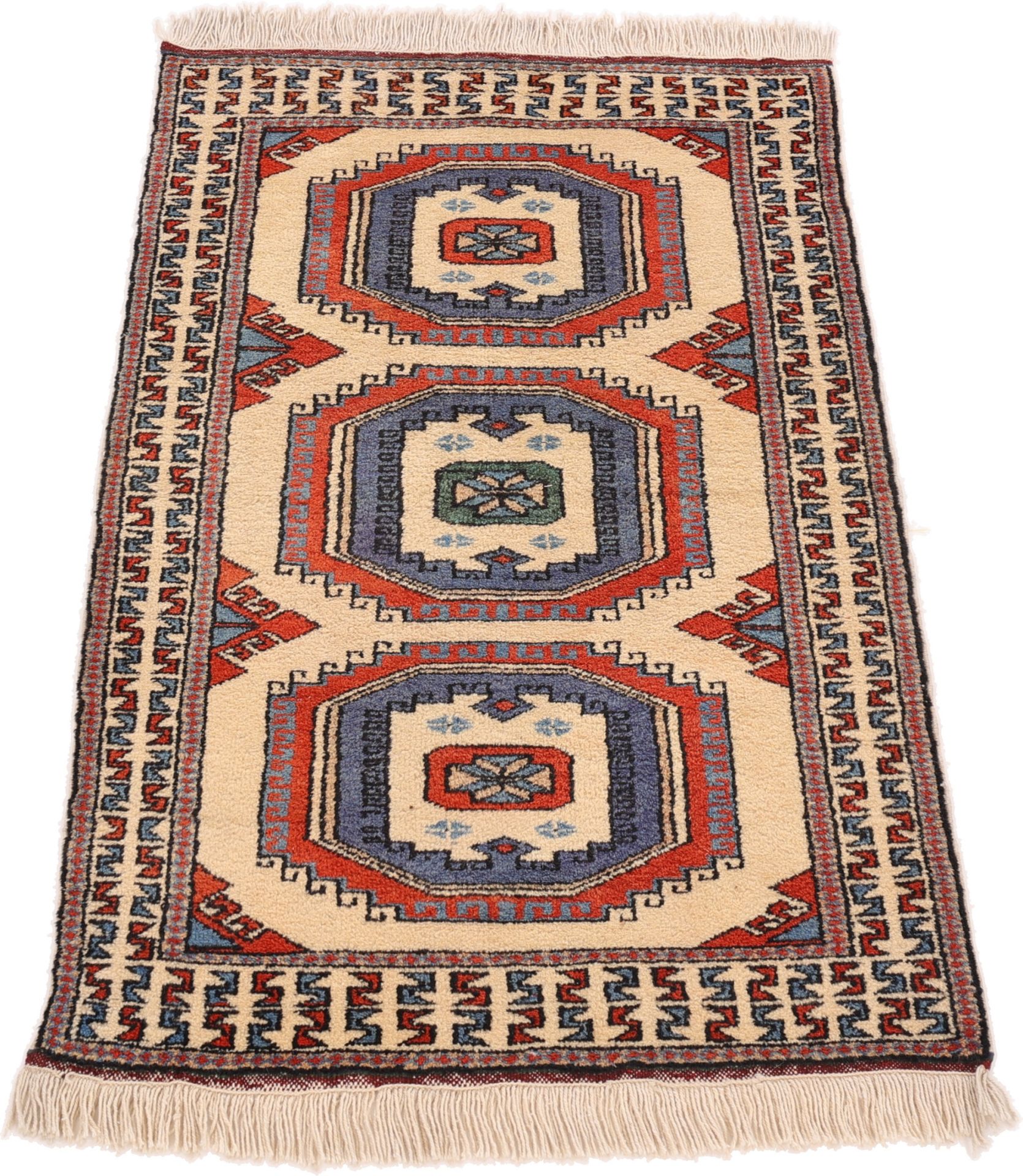 Handgeknüpfter Perserteppich, 122 × 75 cm, Wolle