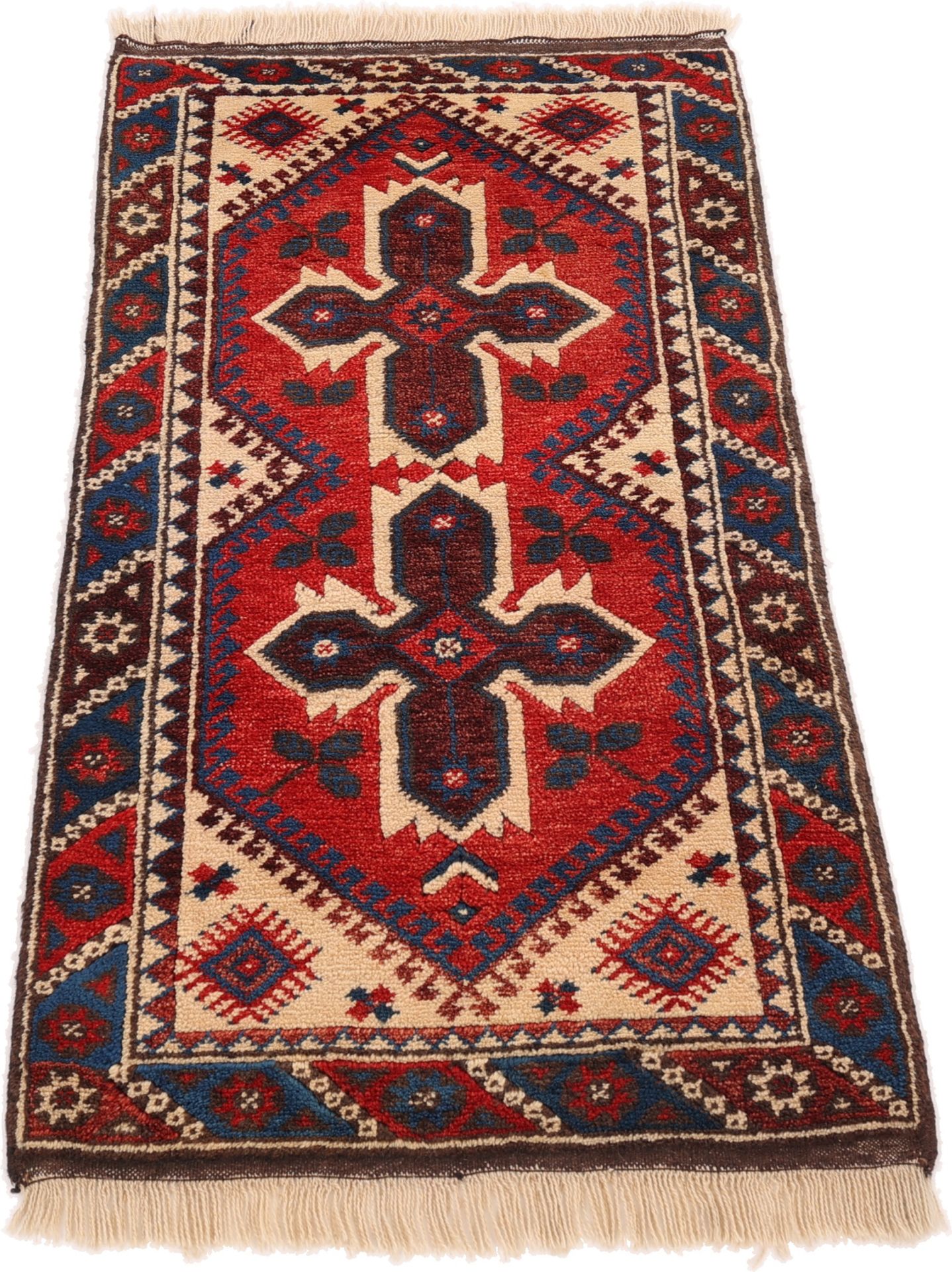 Perserteppich aus Iran, 130 × 69 cm