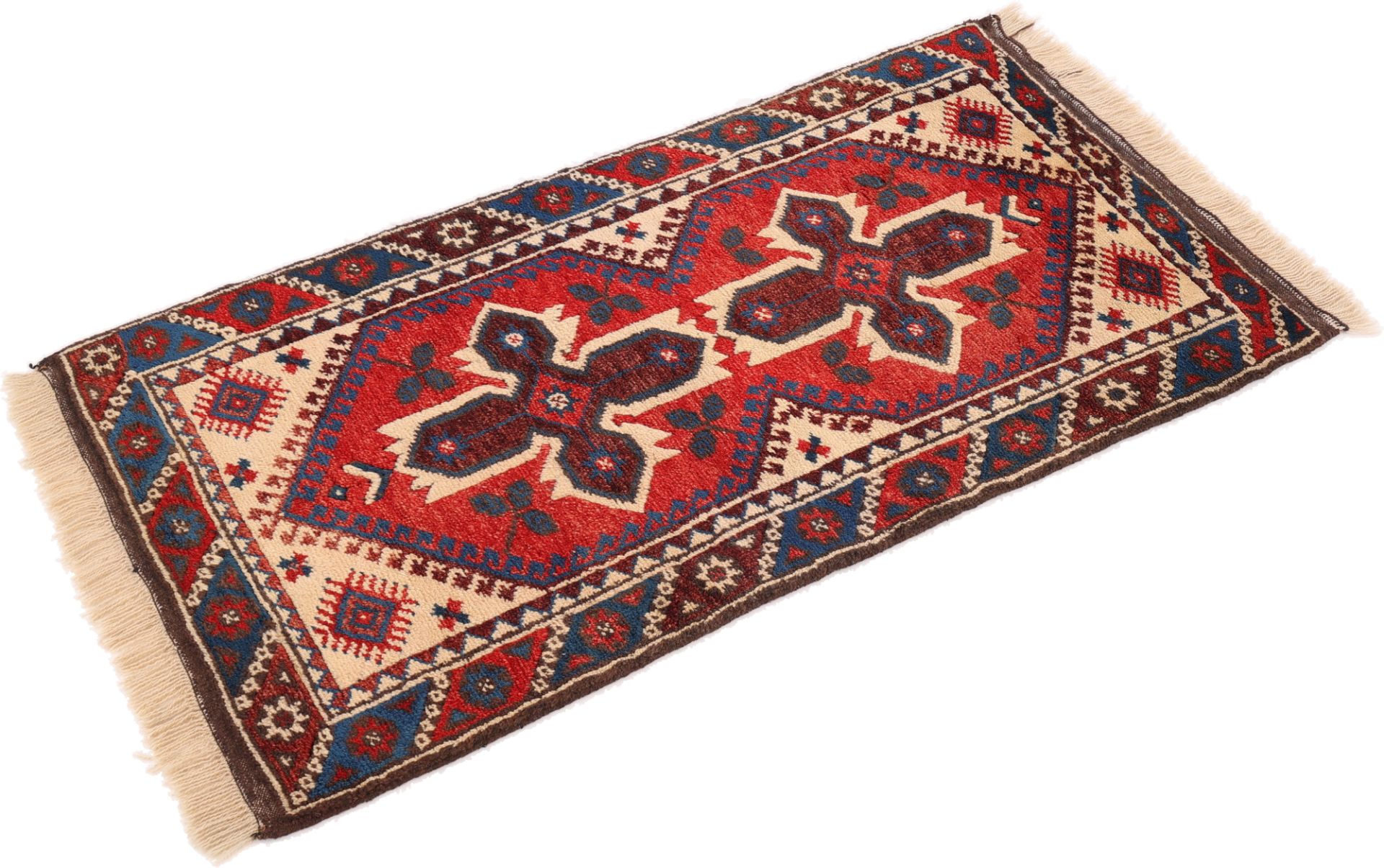 Perserteppich aus Iran, 130 × 69 cm