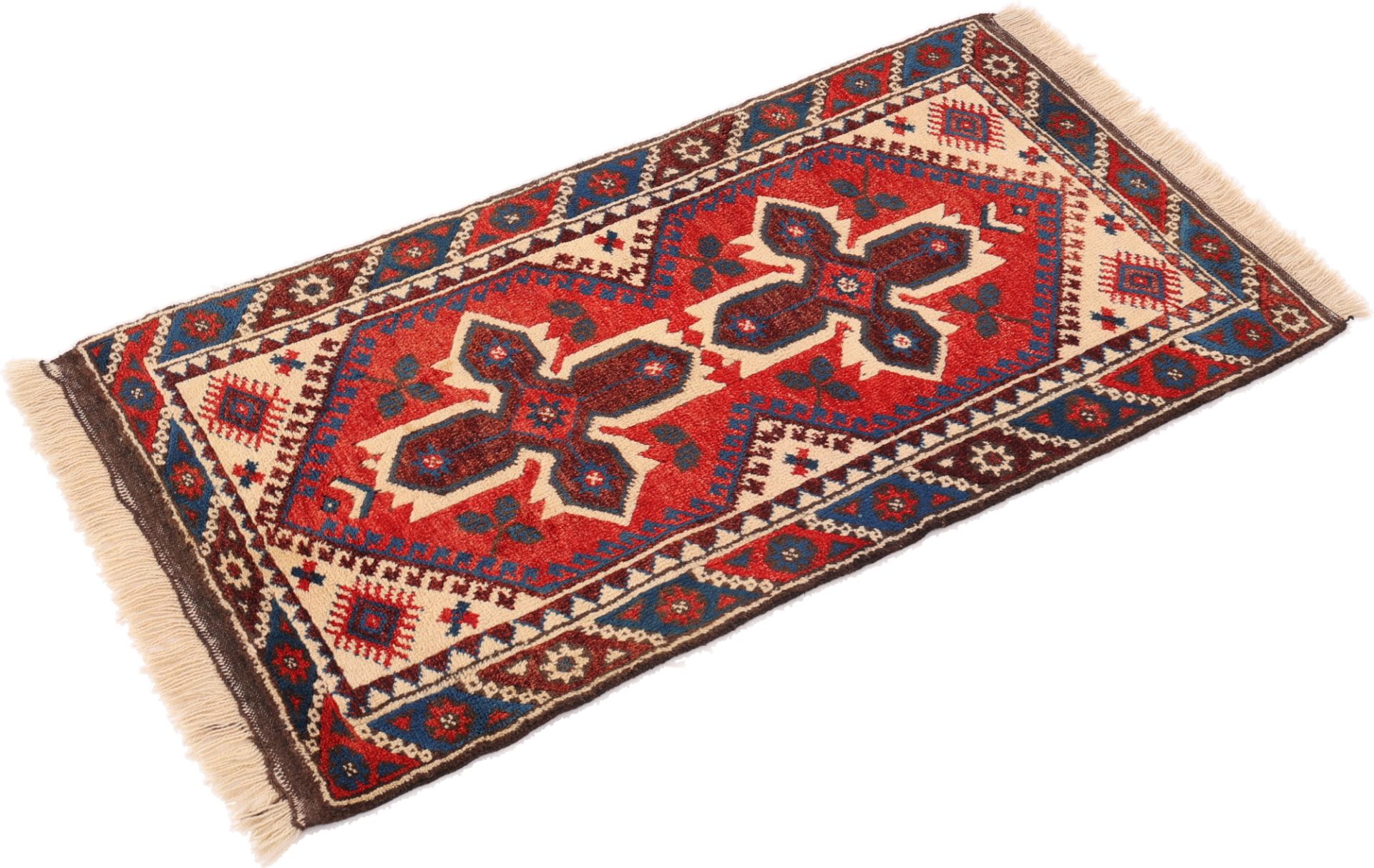 Perserteppich aus Iran, 130 × 69 cm
