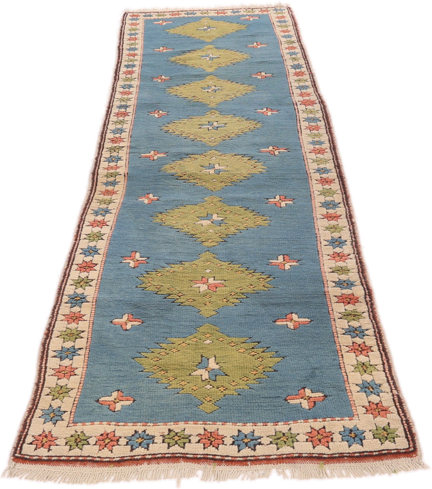 Perserteppich 307 × 95 cm aus Wolle, handgeknüpft