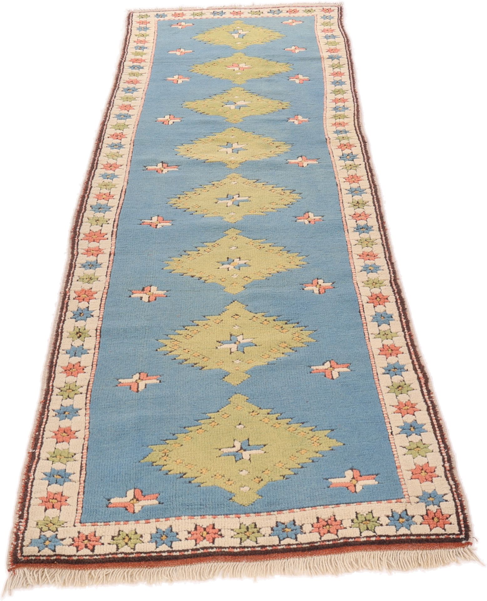 Perserteppich 307 × 95 cm aus Wolle, handgeknüpft
