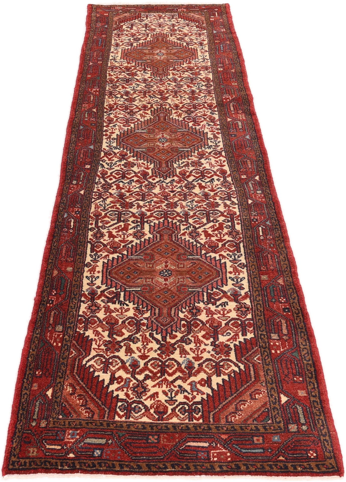 Handgeknüpfter Hamadan Perserteppich, 80 × 280 cm, Wolle