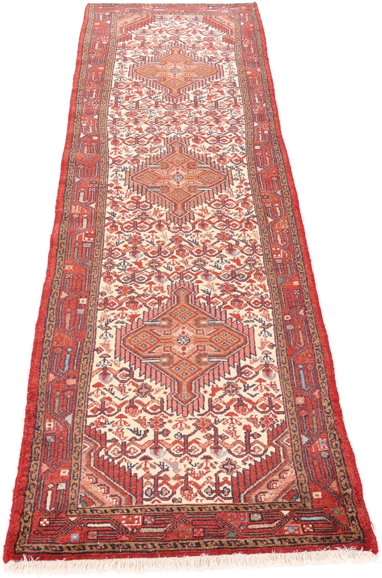 Handgeknüpfter Hamadan Perserteppich, 80 × 280 cm, Wolle