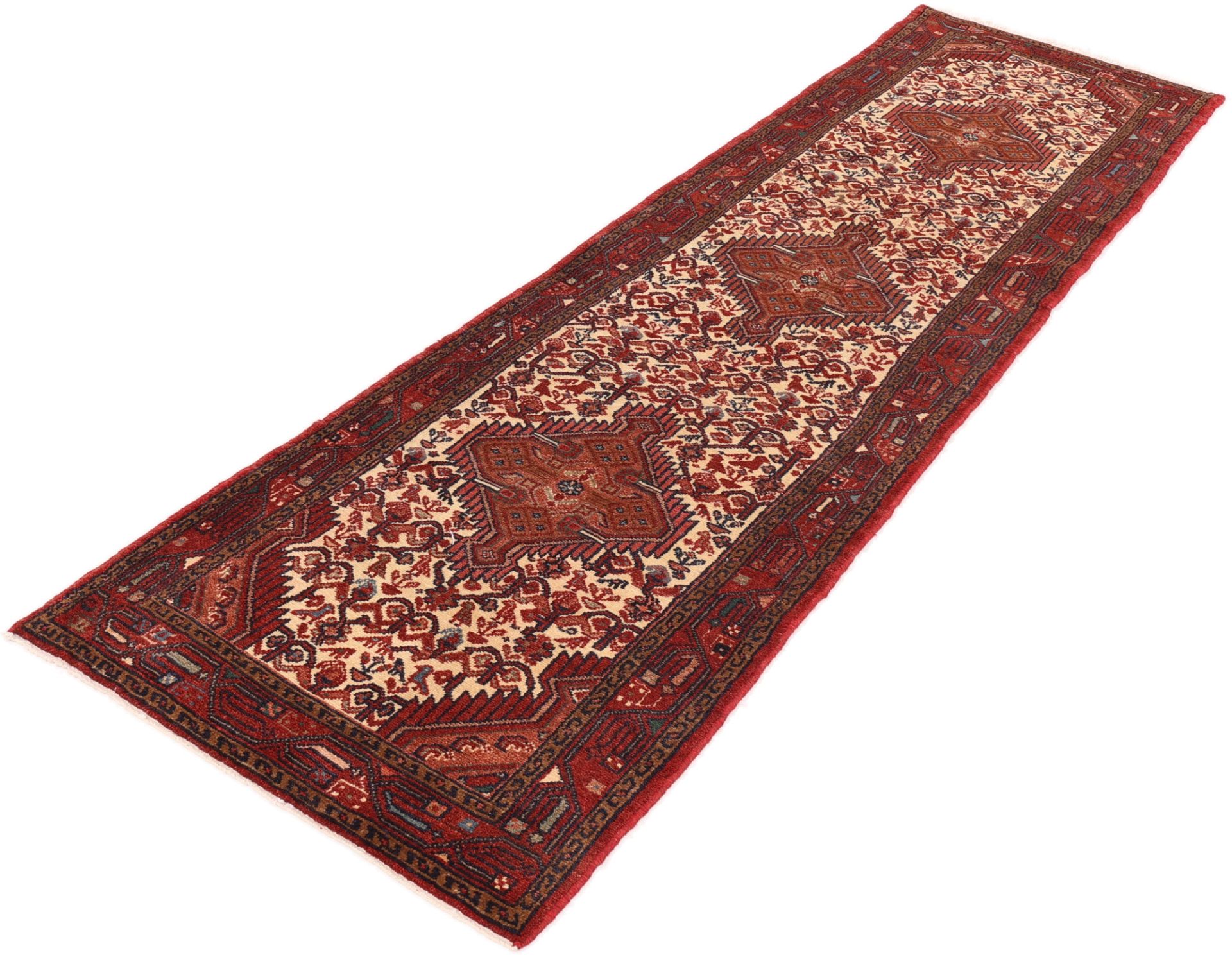 Handgeknüpfter Hamadan Perserteppich, 80 × 280 cm, Wolle