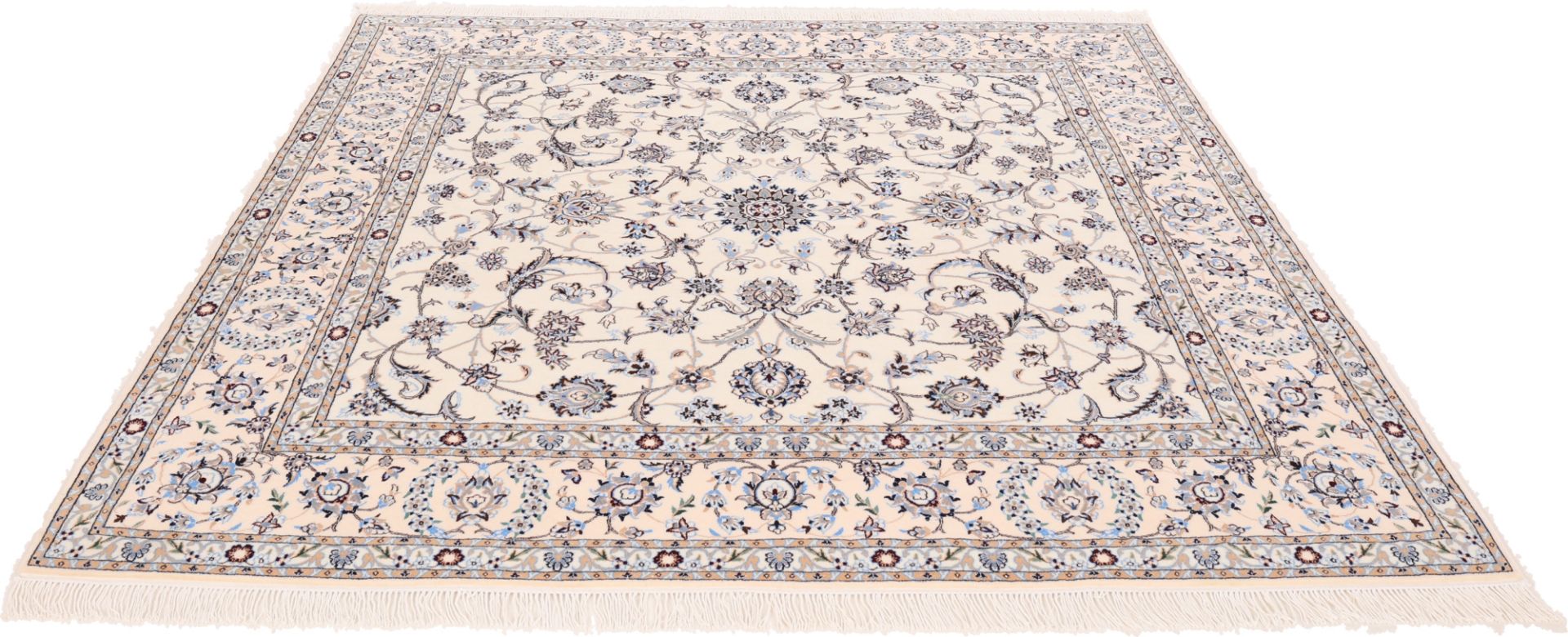 Nain Perserteppich 203 × 206 cm aus Wolle, handgeknüpft