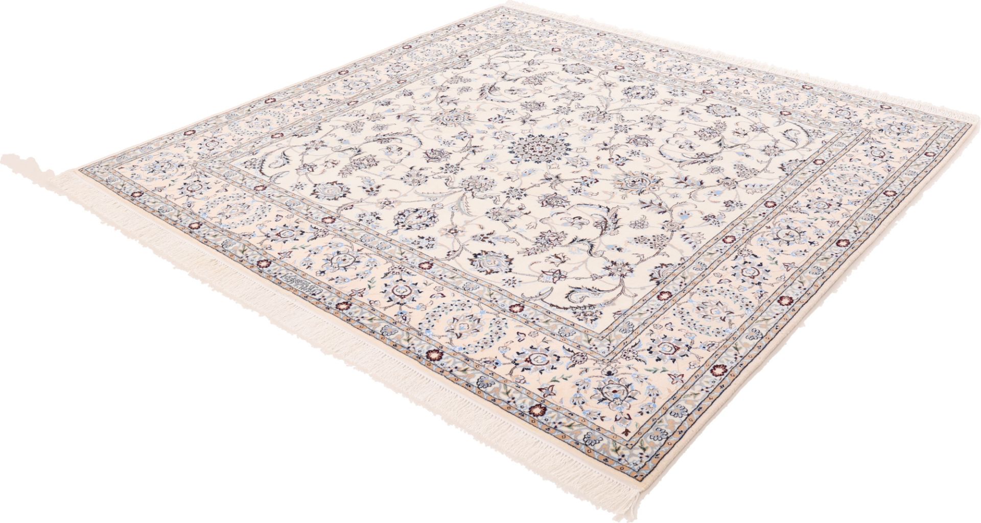 Nain Perserteppich 203 × 206 cm aus Wolle, handgeknüpft