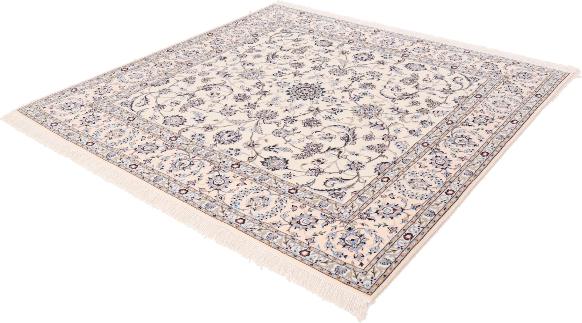 Nain Perserteppich 203 × 206 cm aus Wolle, handgeknüpft