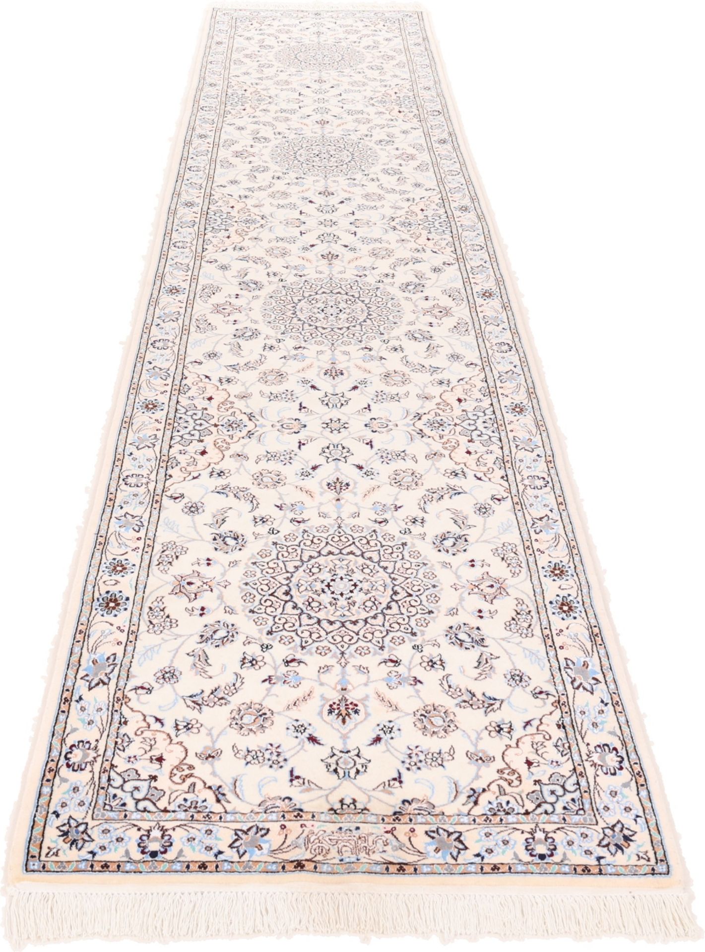 perserteppich-nain-82-x-417-cm-schurwolle-mit-seide-handgeknupft-19 Handgeknüpfter Nain Perserteppich 82 × 417 cm