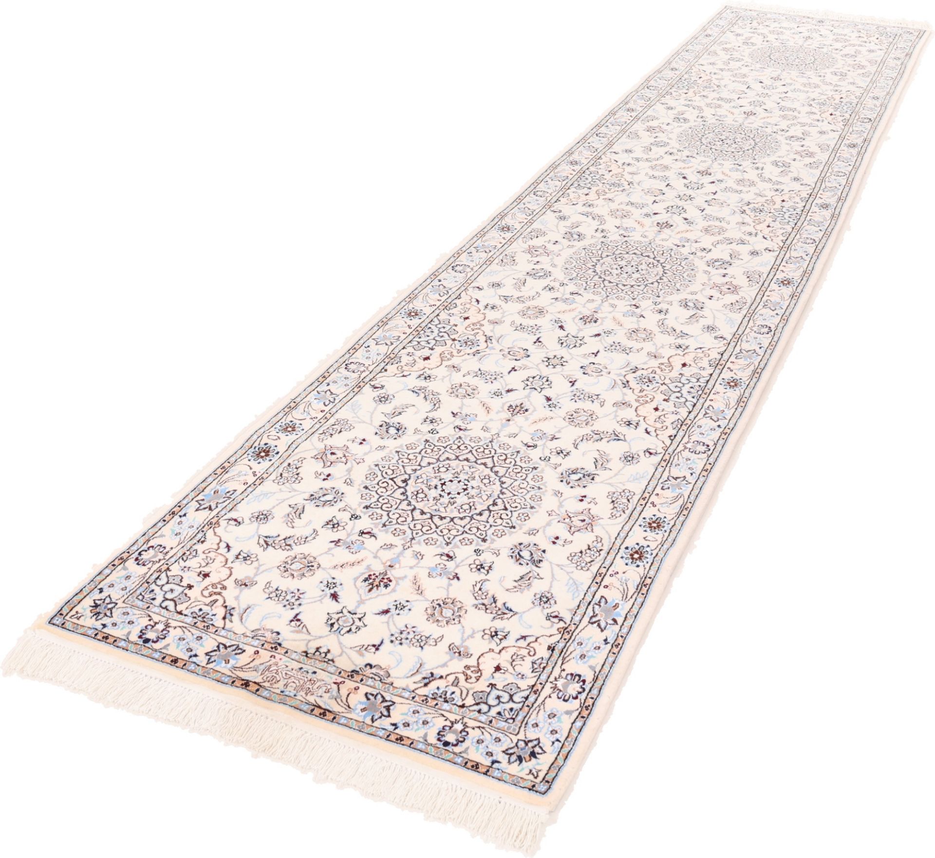 perserteppich-nain-82-x-417-cm-schurwolle-mit-seide-handgeknupft-24 Handgeknüpfter Nain Perserteppich 82 × 417 cm