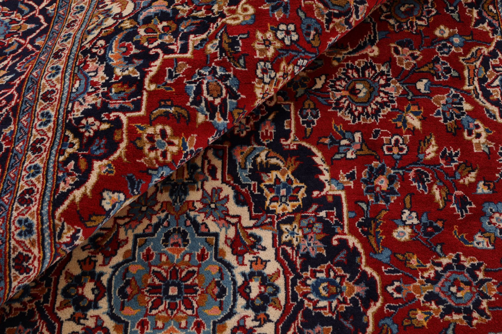 Kashan Perserteppich 190 × 314 cm aus Wolle, handgeknüpft