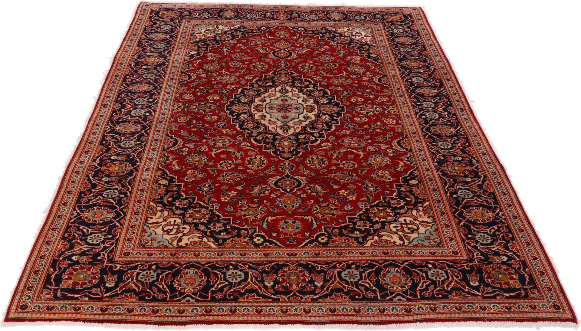 Handgeknüpfter Kashan Perserteppich, 195 × 290 cm, Wolle