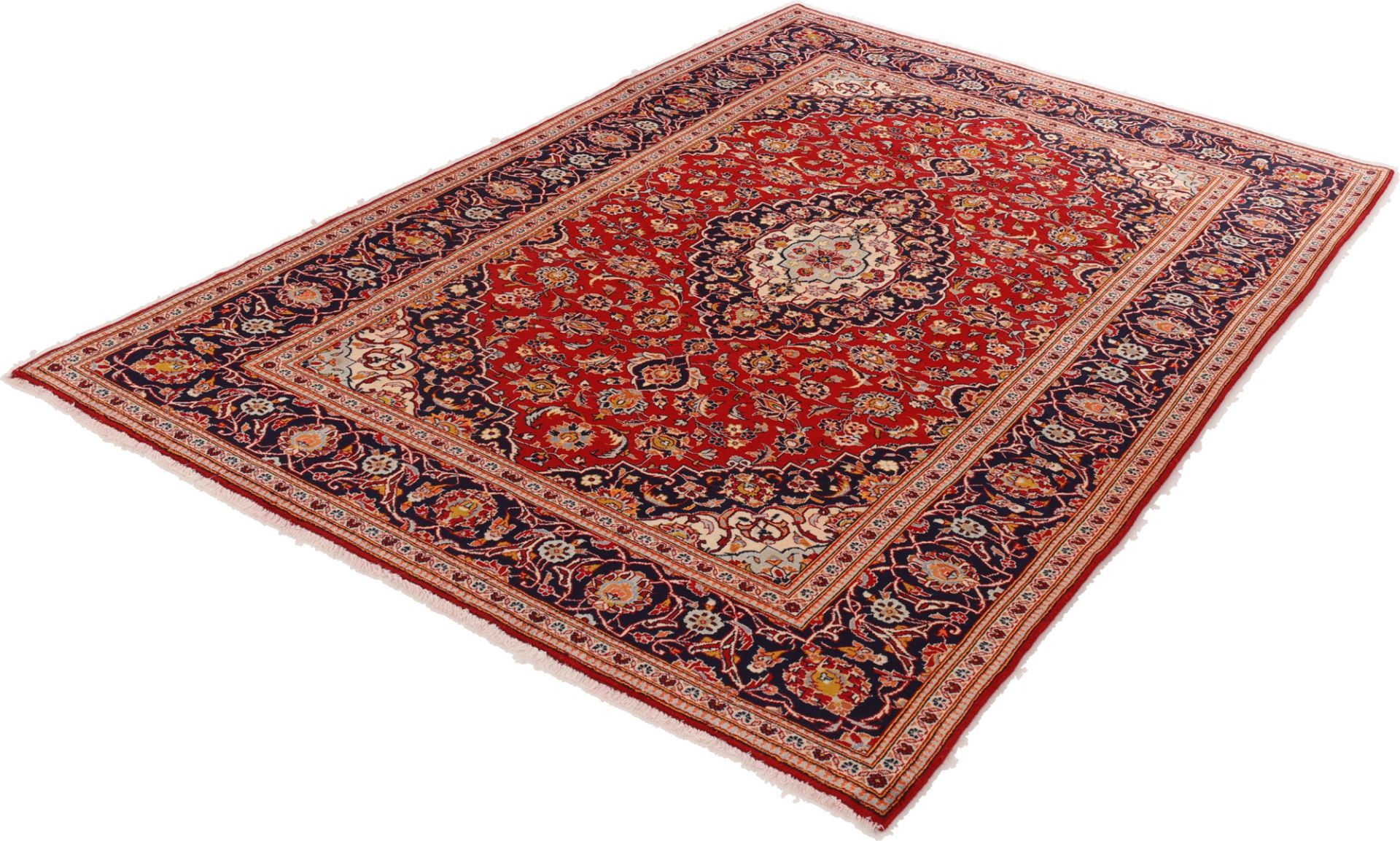 Handgeknüpfter Kashan Perserteppich, 195 × 290 cm, Wolle