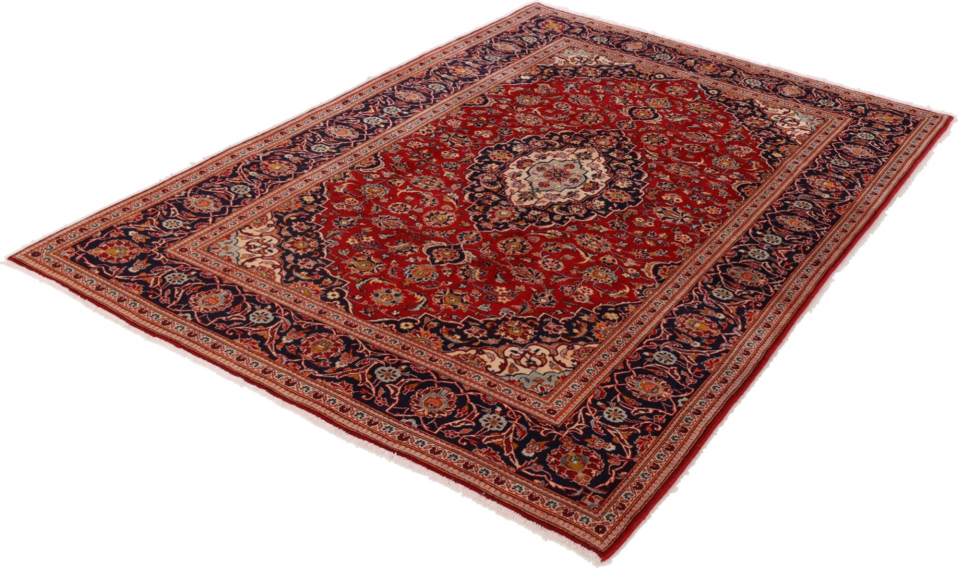 Handgeknüpfter Kashan Perserteppich, 195 × 290 cm, Wolle