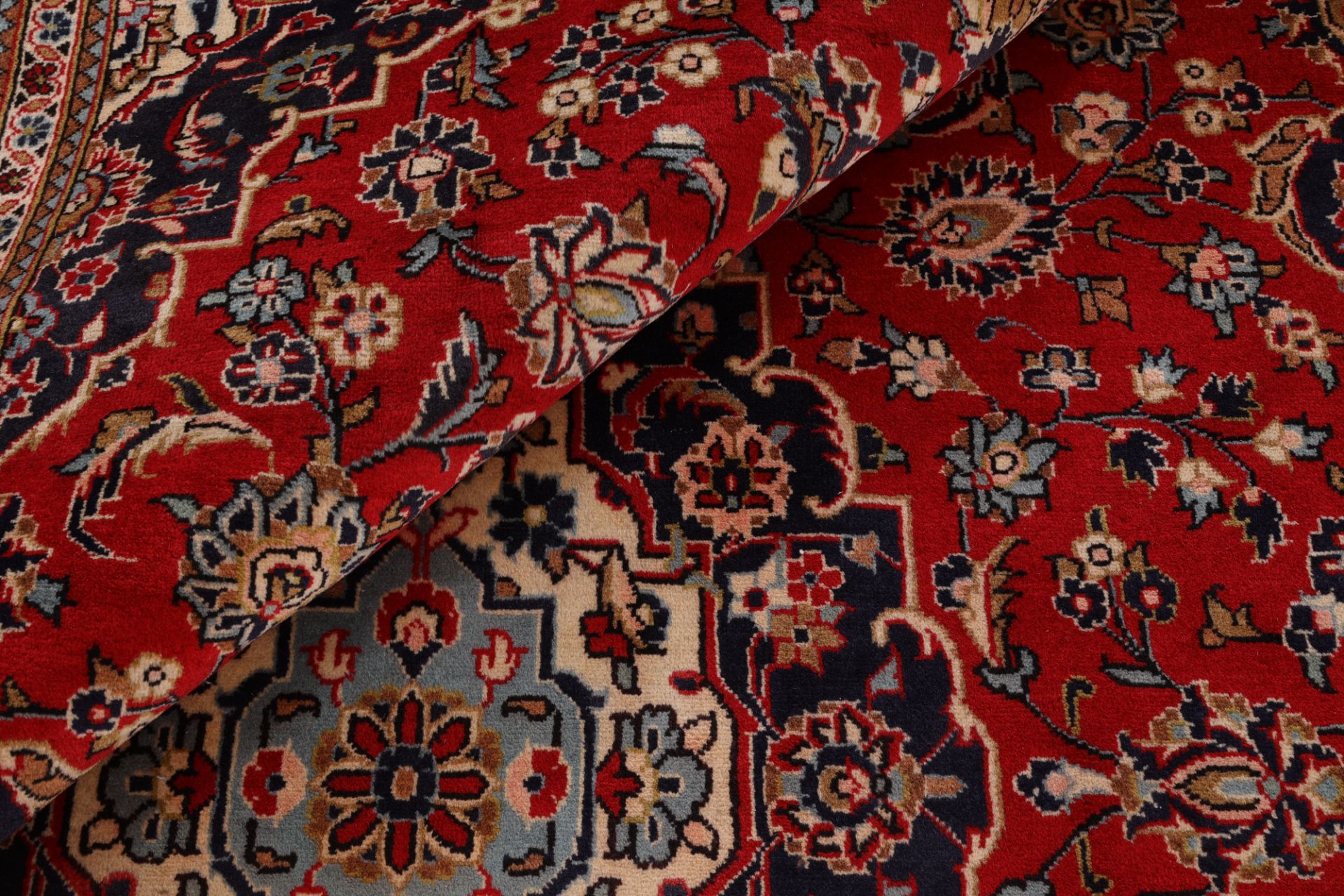 Handgeknüpfter Kashan Perserteppich, 195 × 310 cm, Wolle & Seide