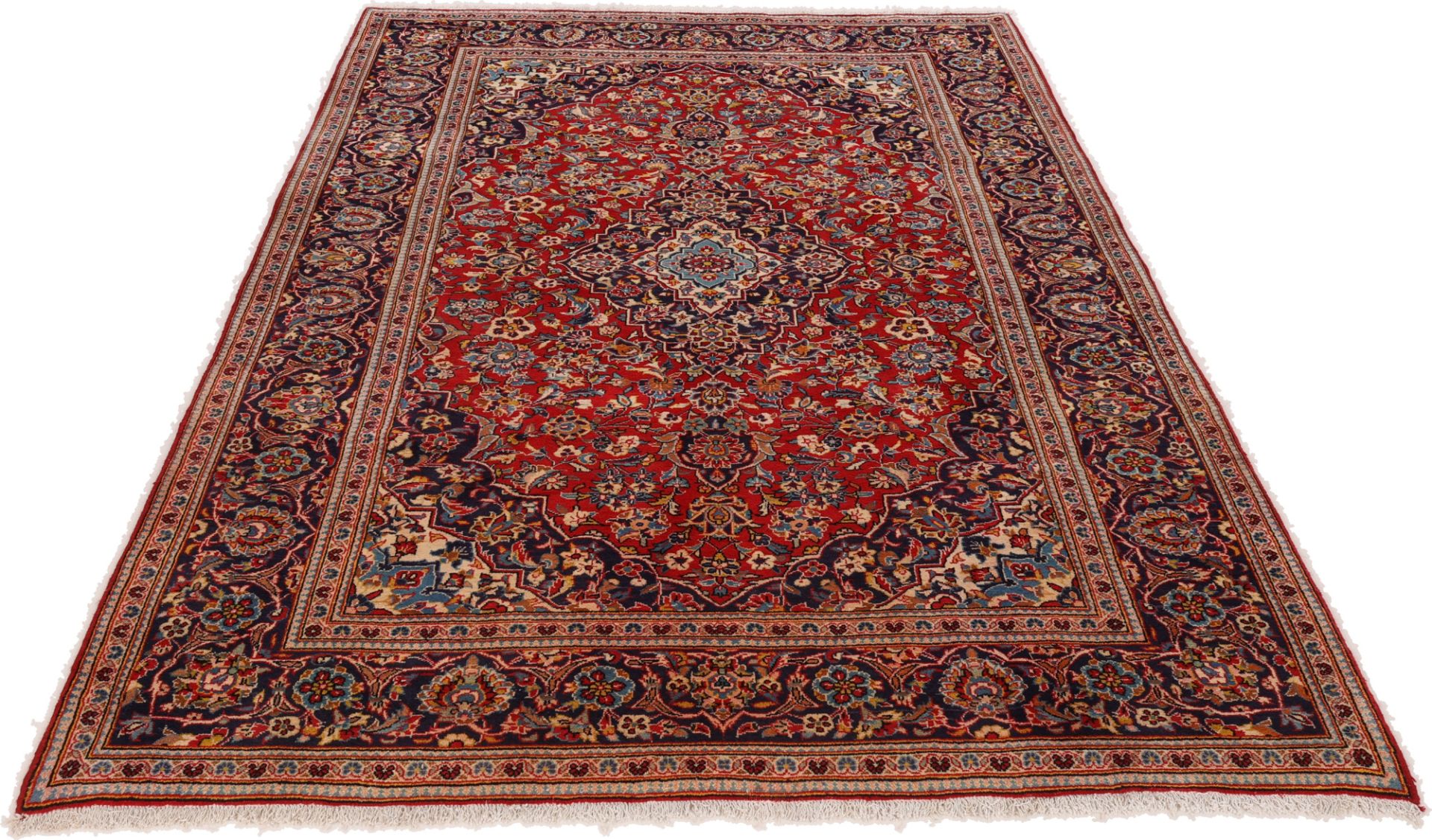 Kashan Perserteppich 197 × 302 cm aus Wolle, handgeknüpft