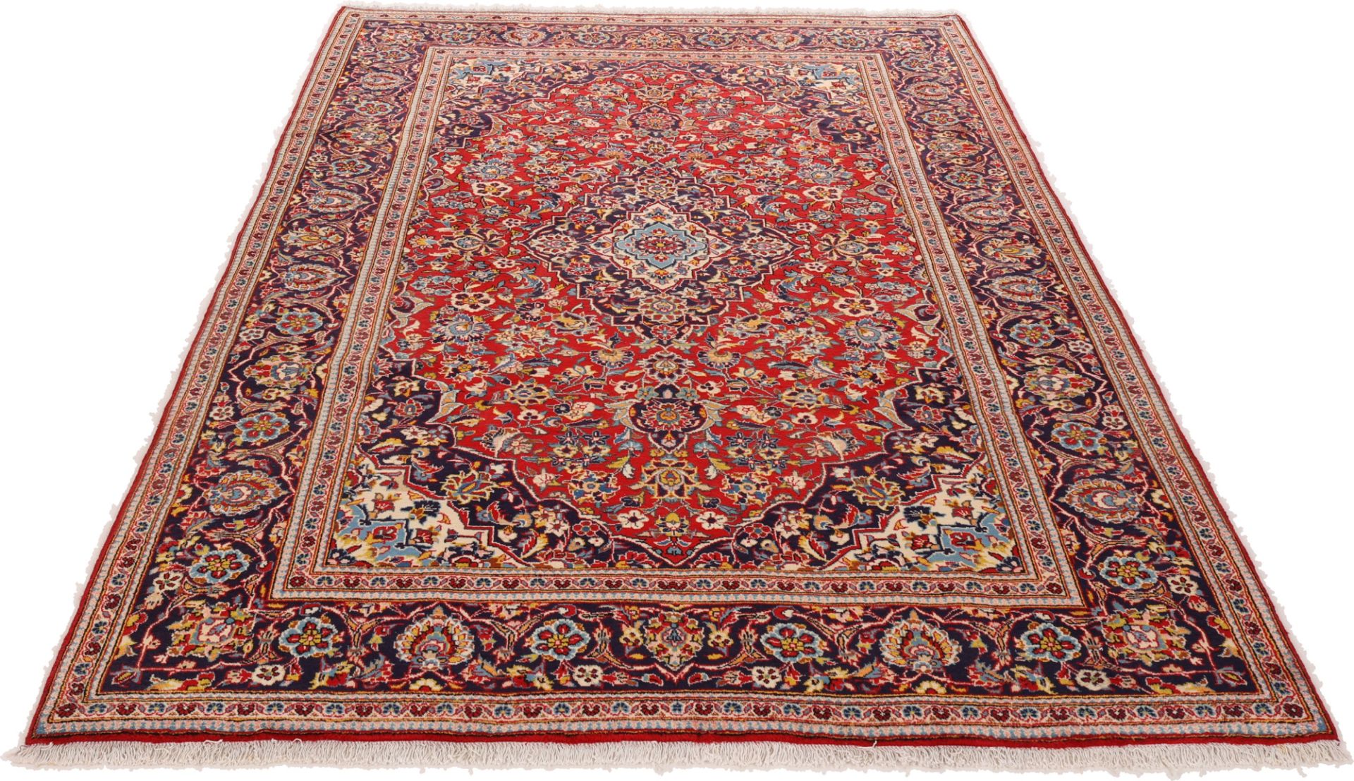 Kashan Perserteppich 197 × 302 cm aus Wolle, handgeknüpft