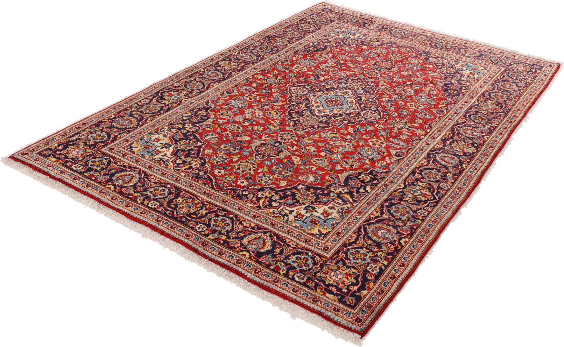 Kashan Perserteppich 197 × 302 cm aus Wolle, handgeknüpft
