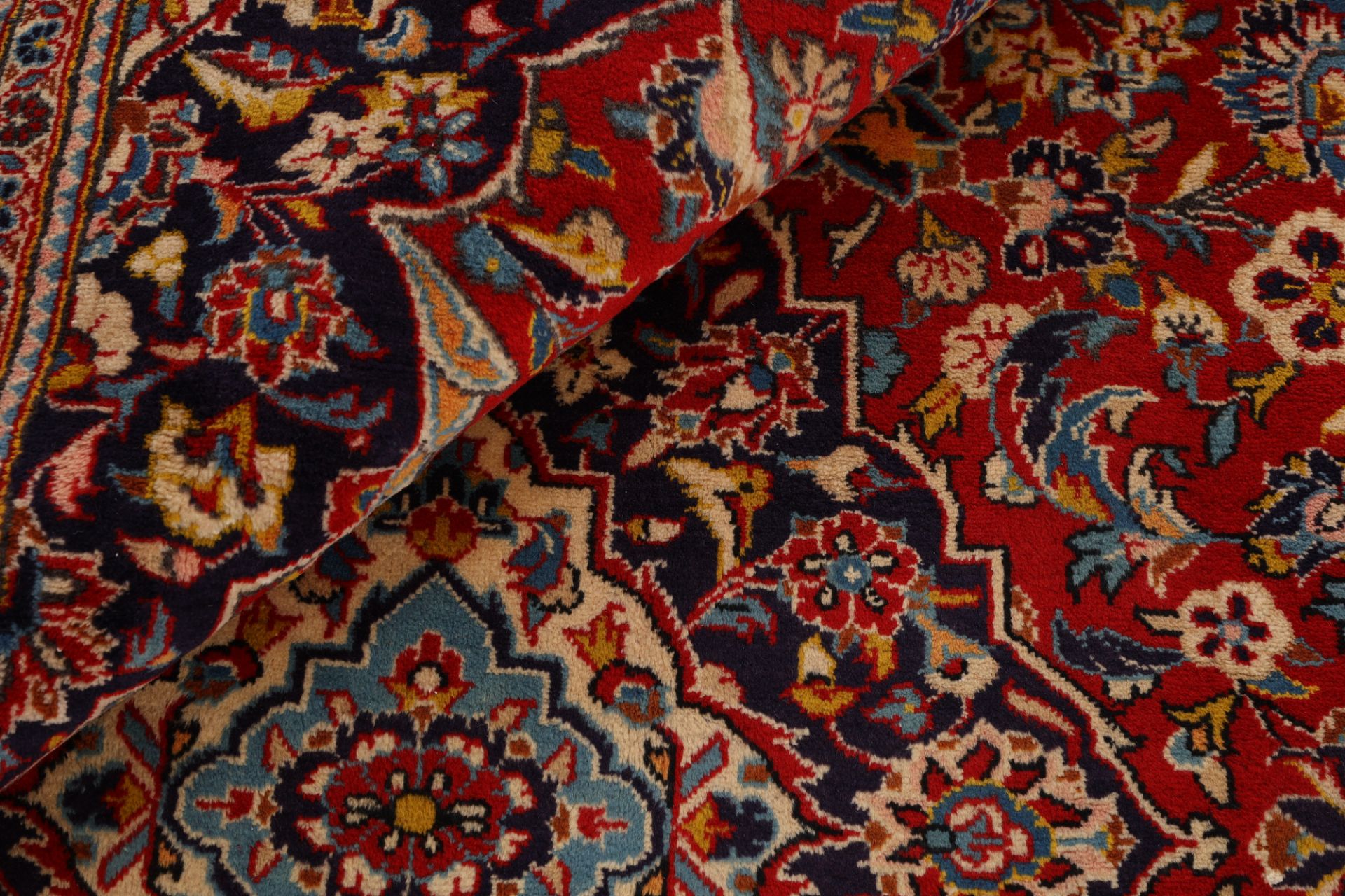 Kashan Perserteppich 197 × 302 cm aus Wolle, handgeknüpft
