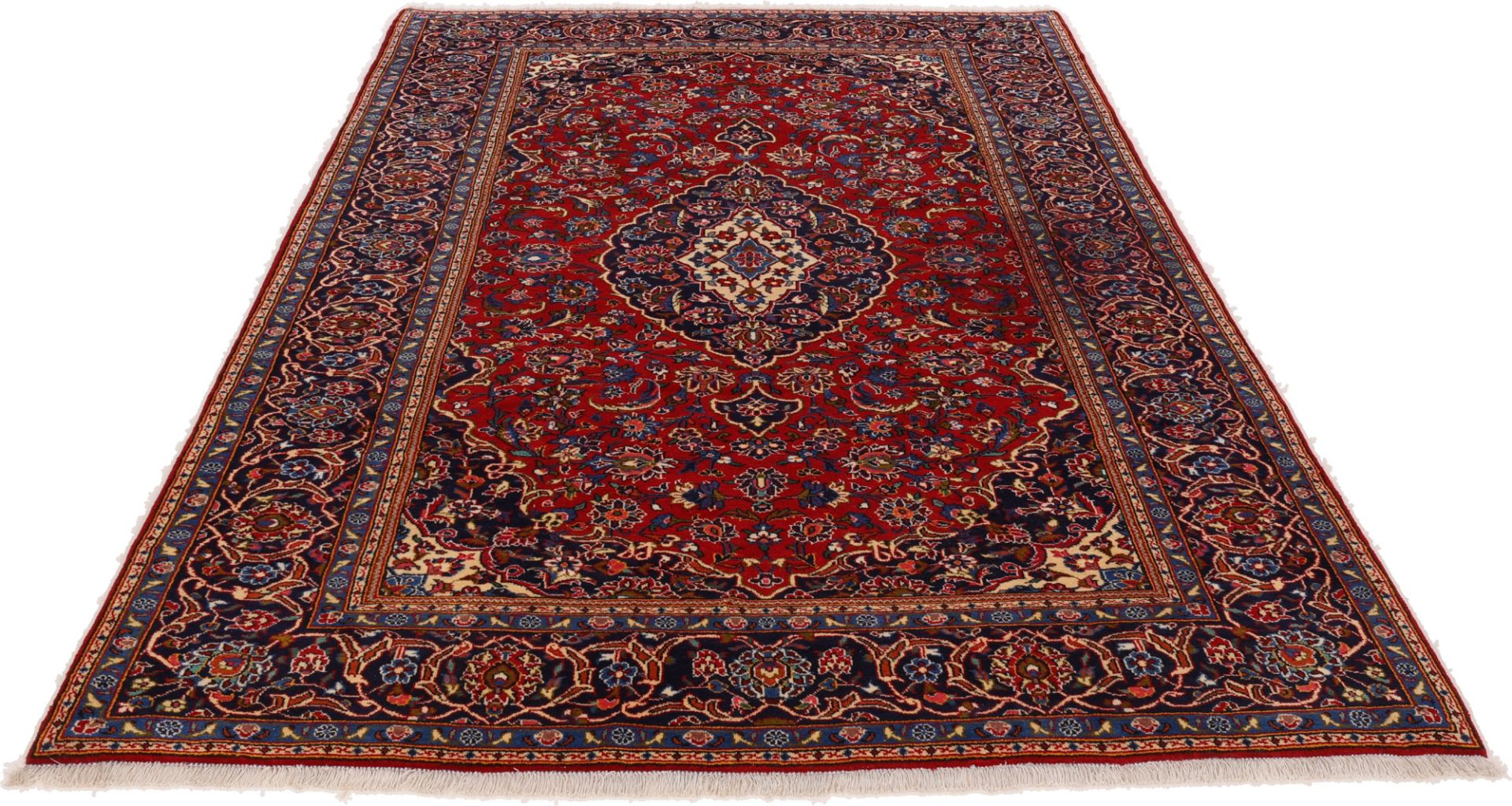 Handgeknüpfter Kashan Perserteppich, 208 × 313 cm, Wolle