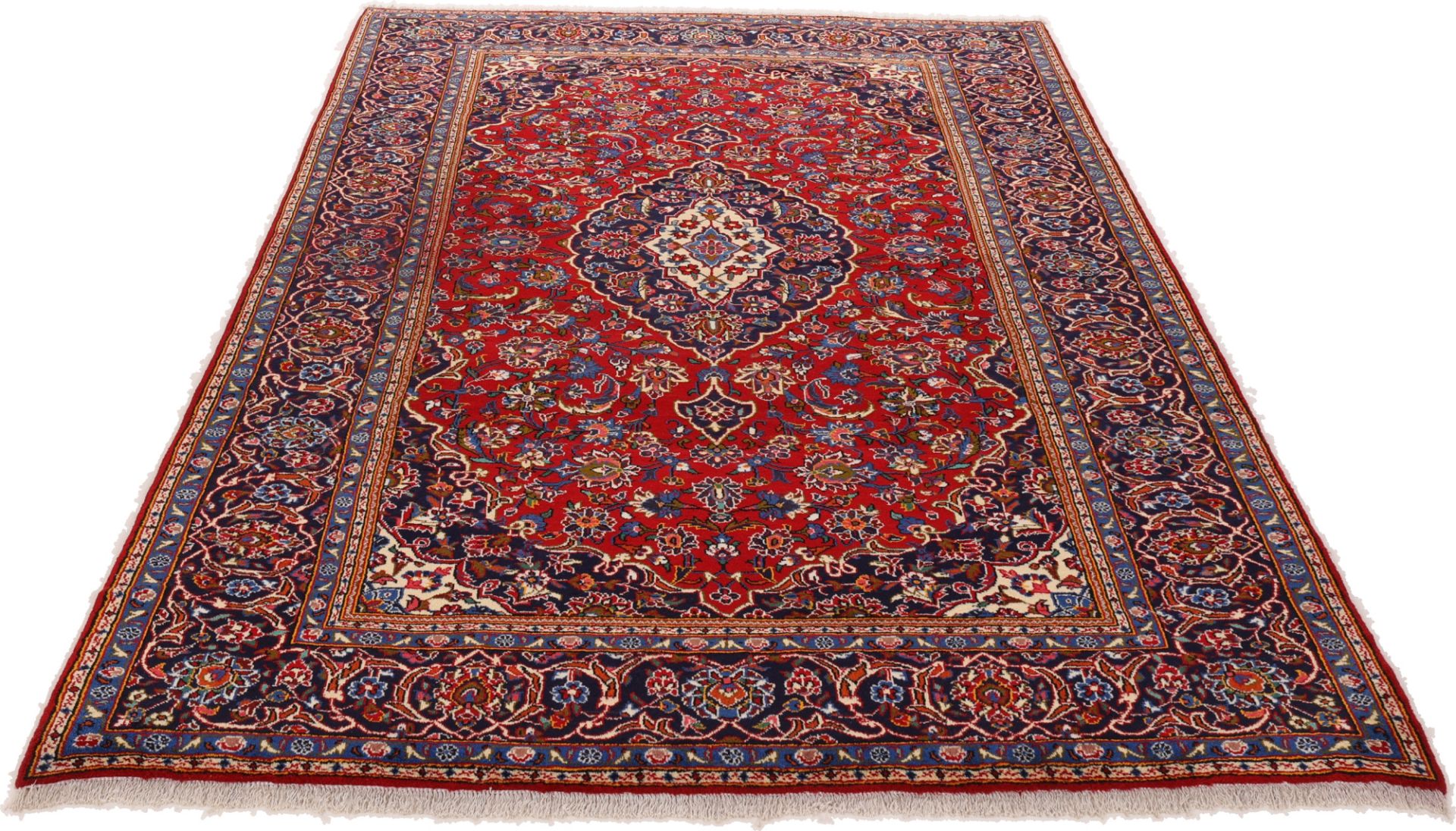 Handgeknüpfter Kashan Perserteppich, 208 × 313 cm, Wolle