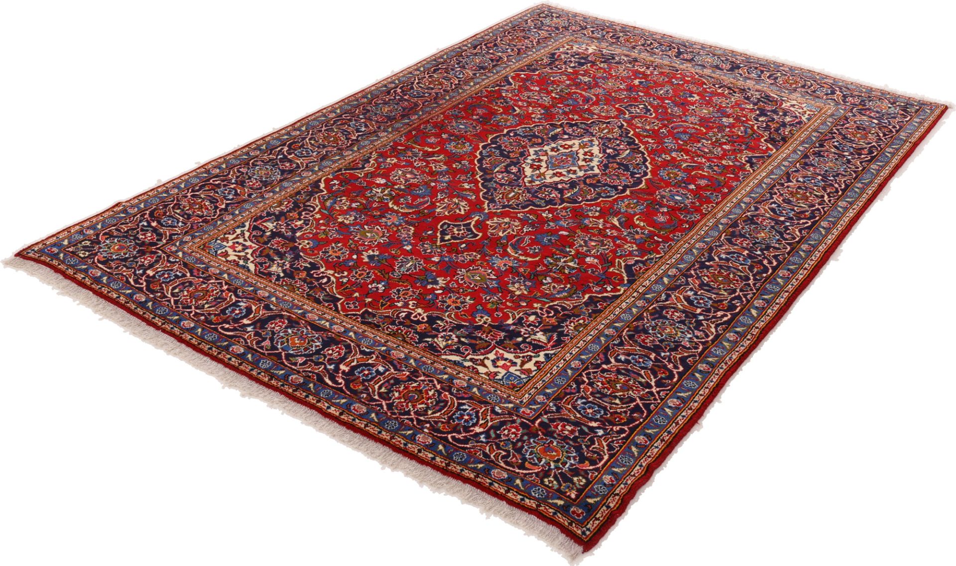 Handgeknüpfter Kashan Perserteppich, 208 × 313 cm, Wolle