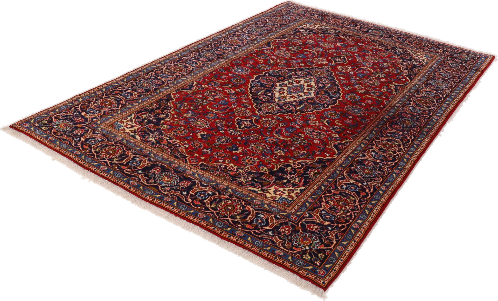 Handgeknüpfter Kashan Perserteppich, 208 × 313 cm, Wolle