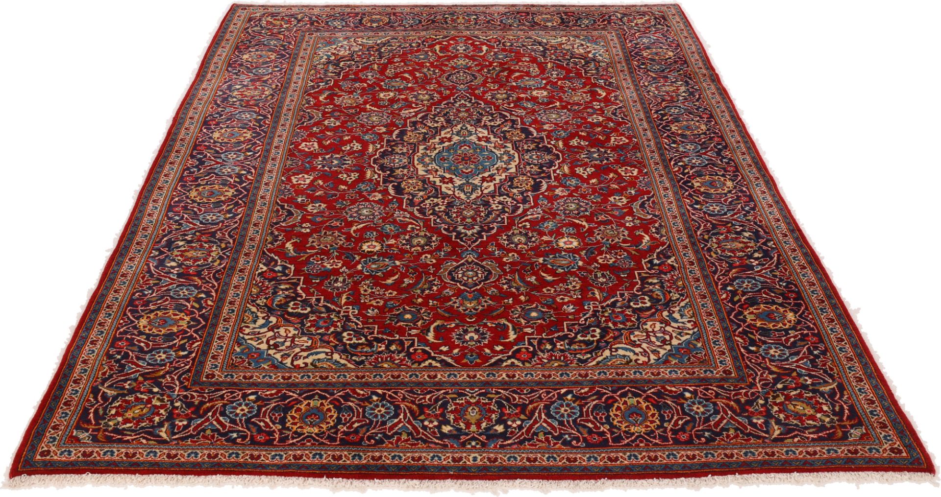 Handgeknüpfter Kashan Perserteppich, 204 × 298 cm, Wolle