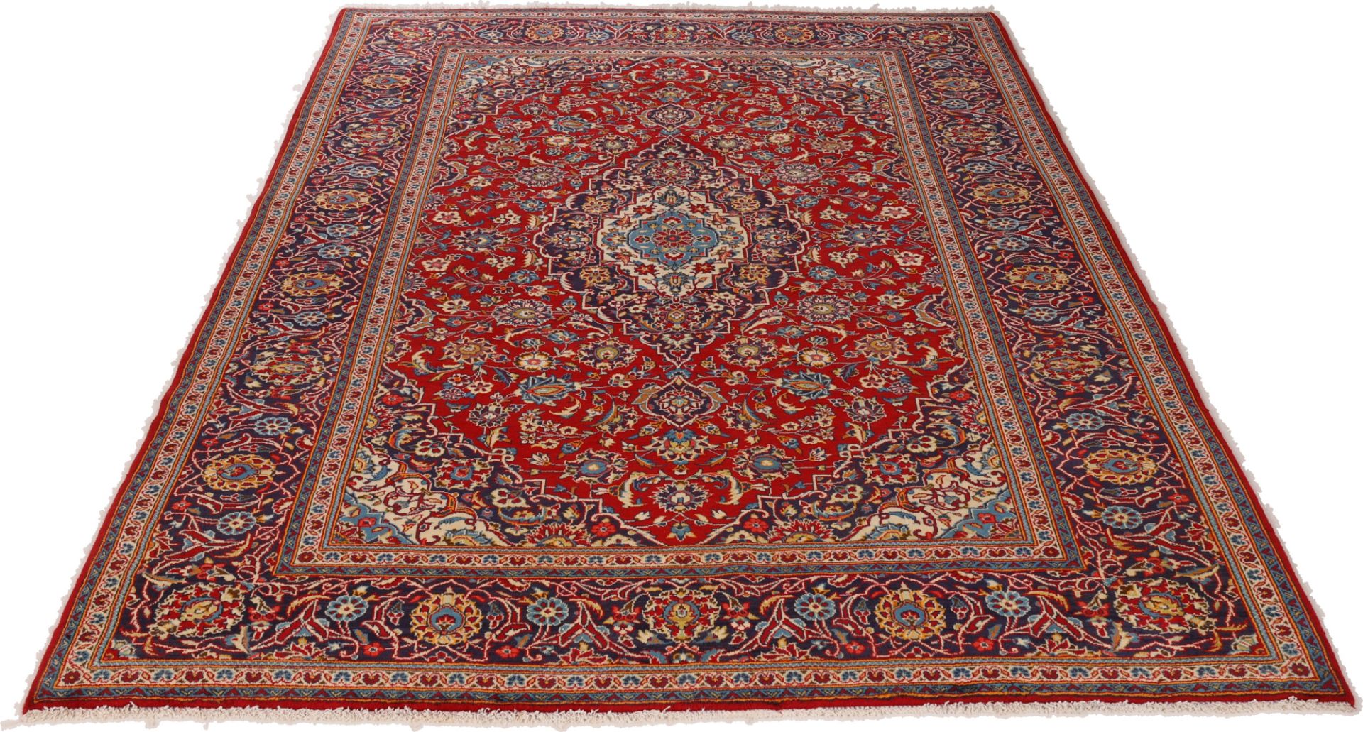 Handgeknüpfter Kashan Perserteppich, 204 × 298 cm, Wolle