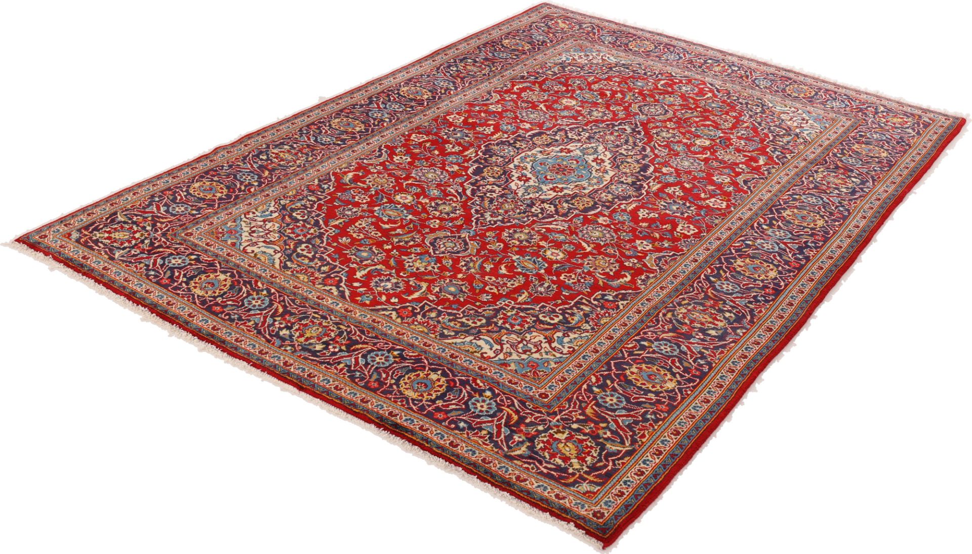 Handgeknüpfter Kashan Perserteppich, 204 × 298 cm, Wolle